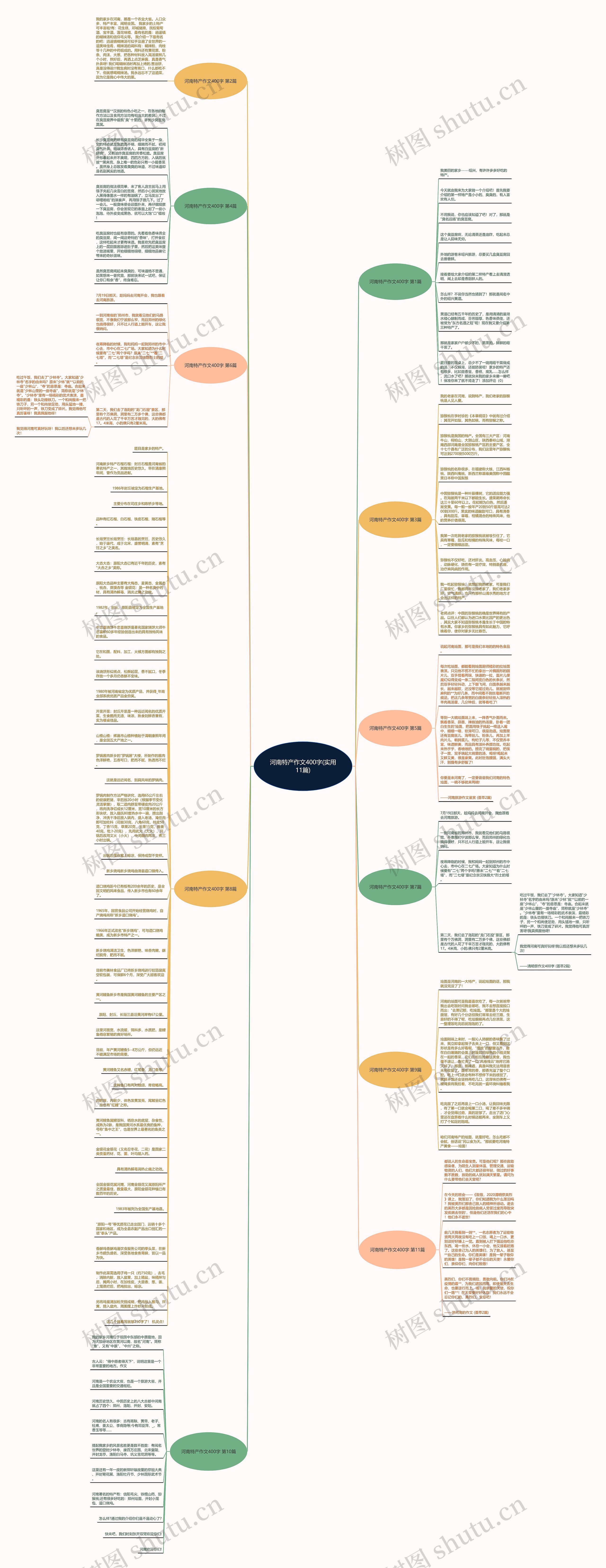 河南特产作文400字(实用11篇)思维导图