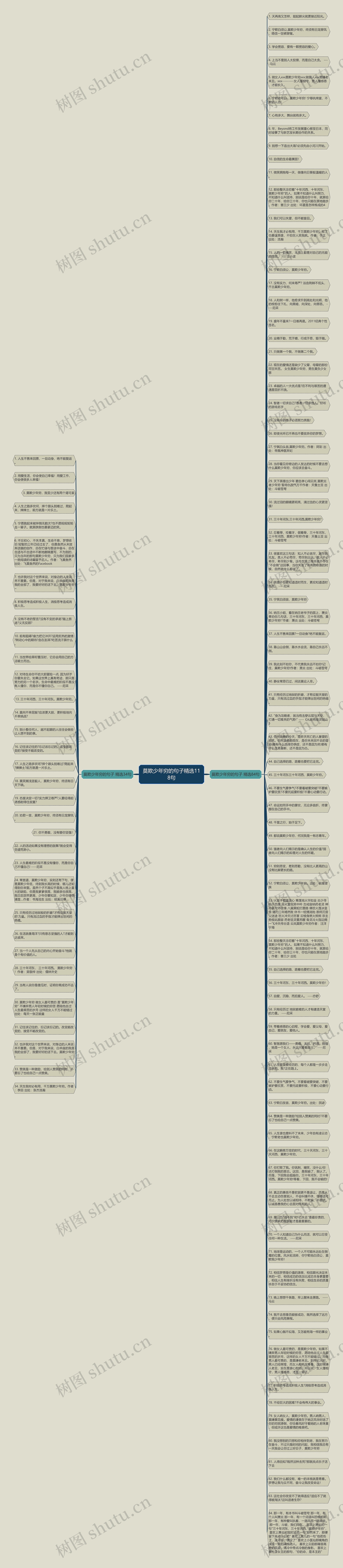 莫欺少年穷的句子精选118句思维导图