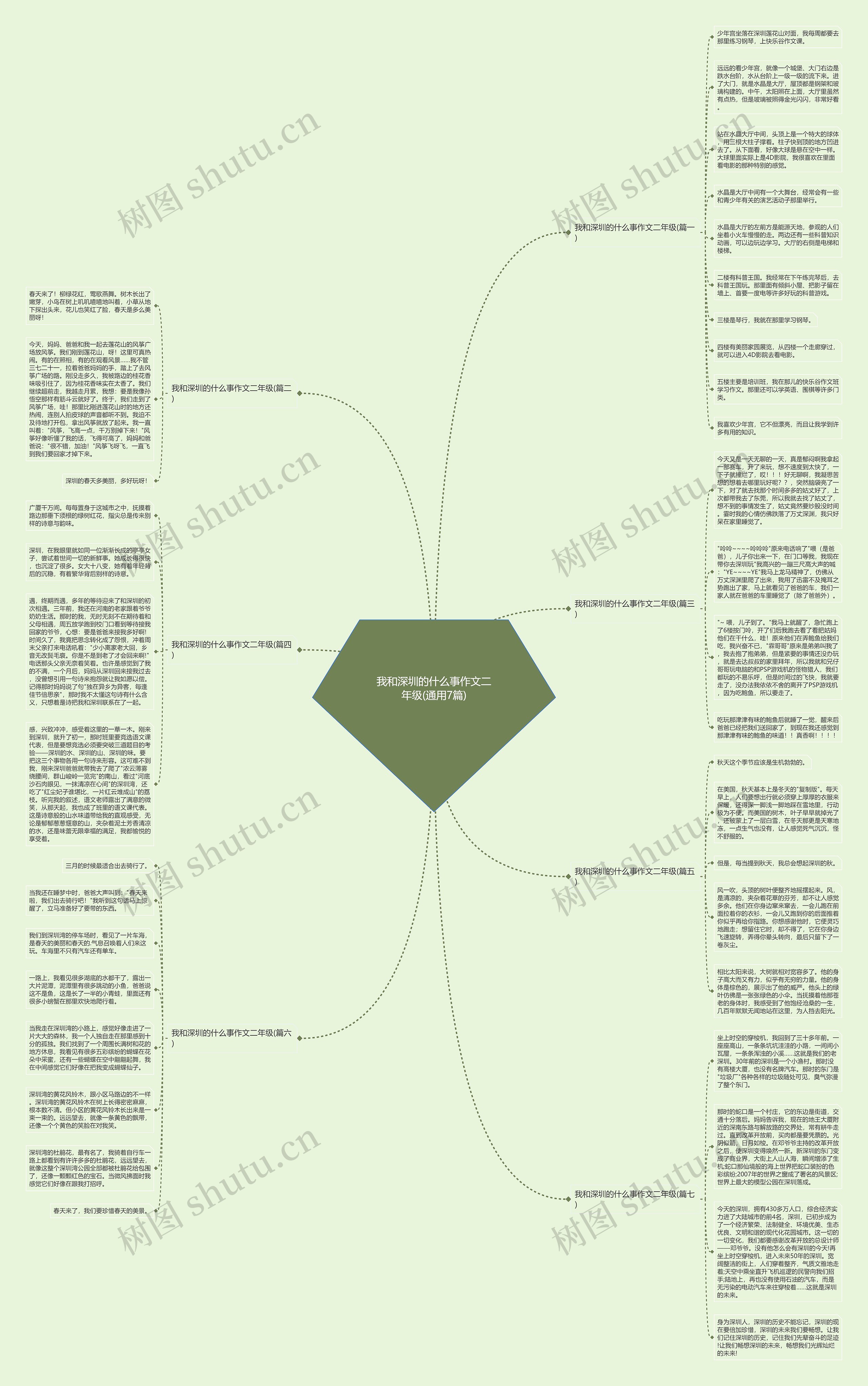我和深圳的什么事作文二年级(通用7篇)思维导图