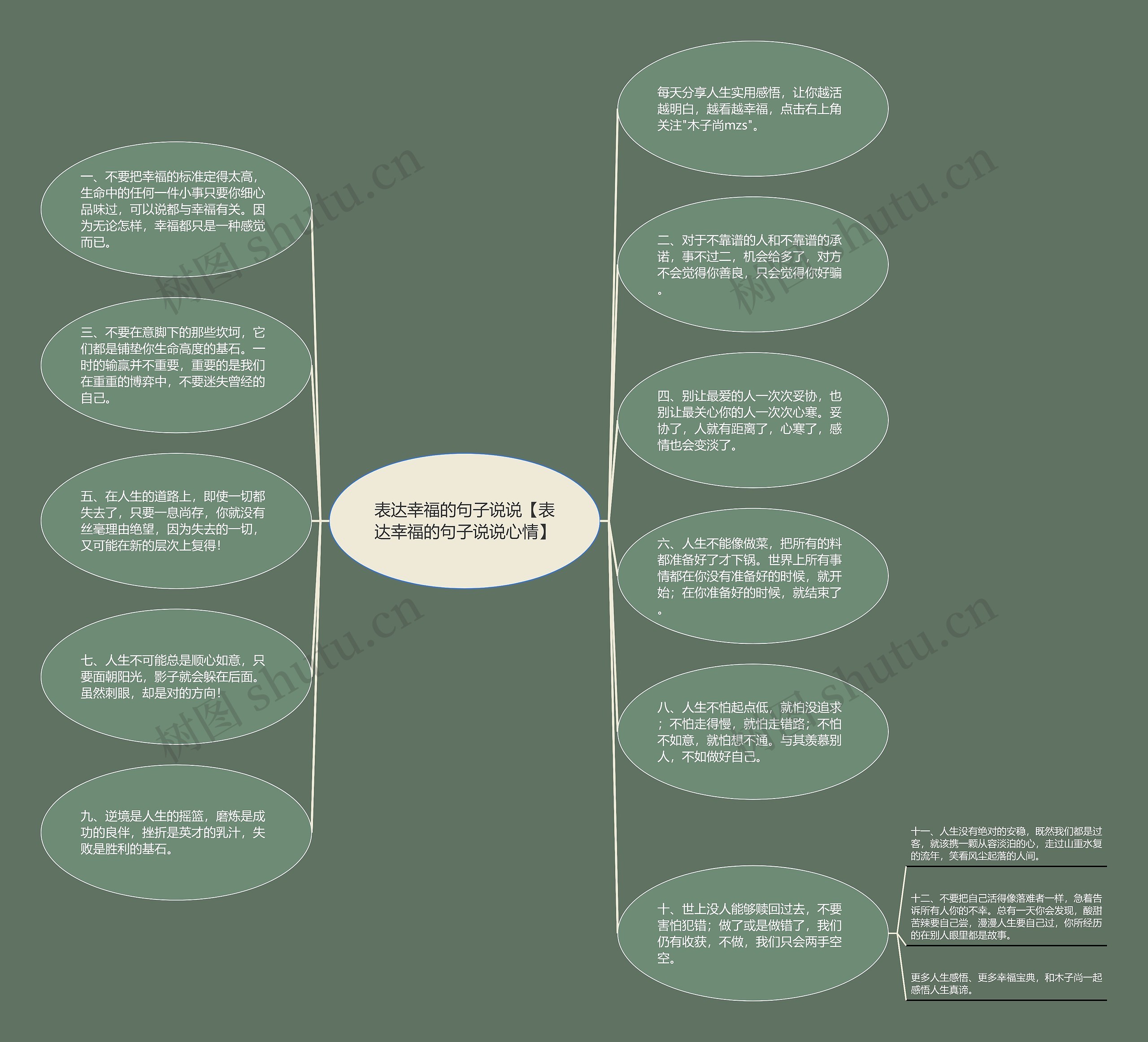 表达幸福的句子说说【表达幸福的句子说说心情】思维导图