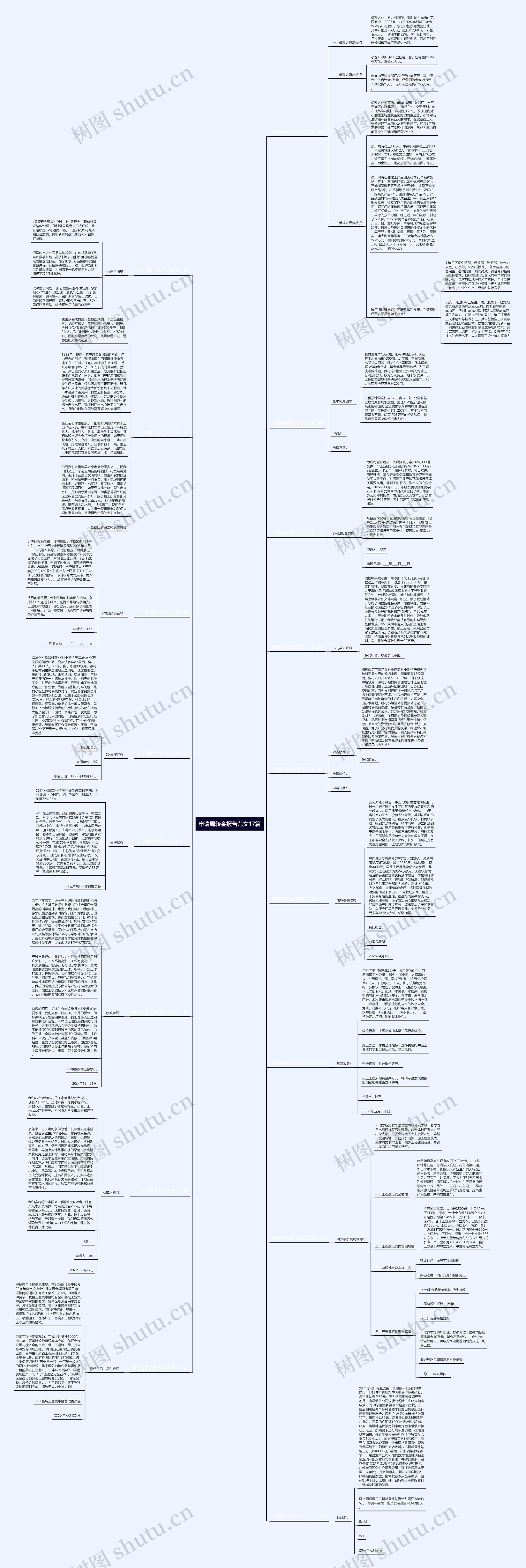 申请周转金报告范文17篇思维导图
