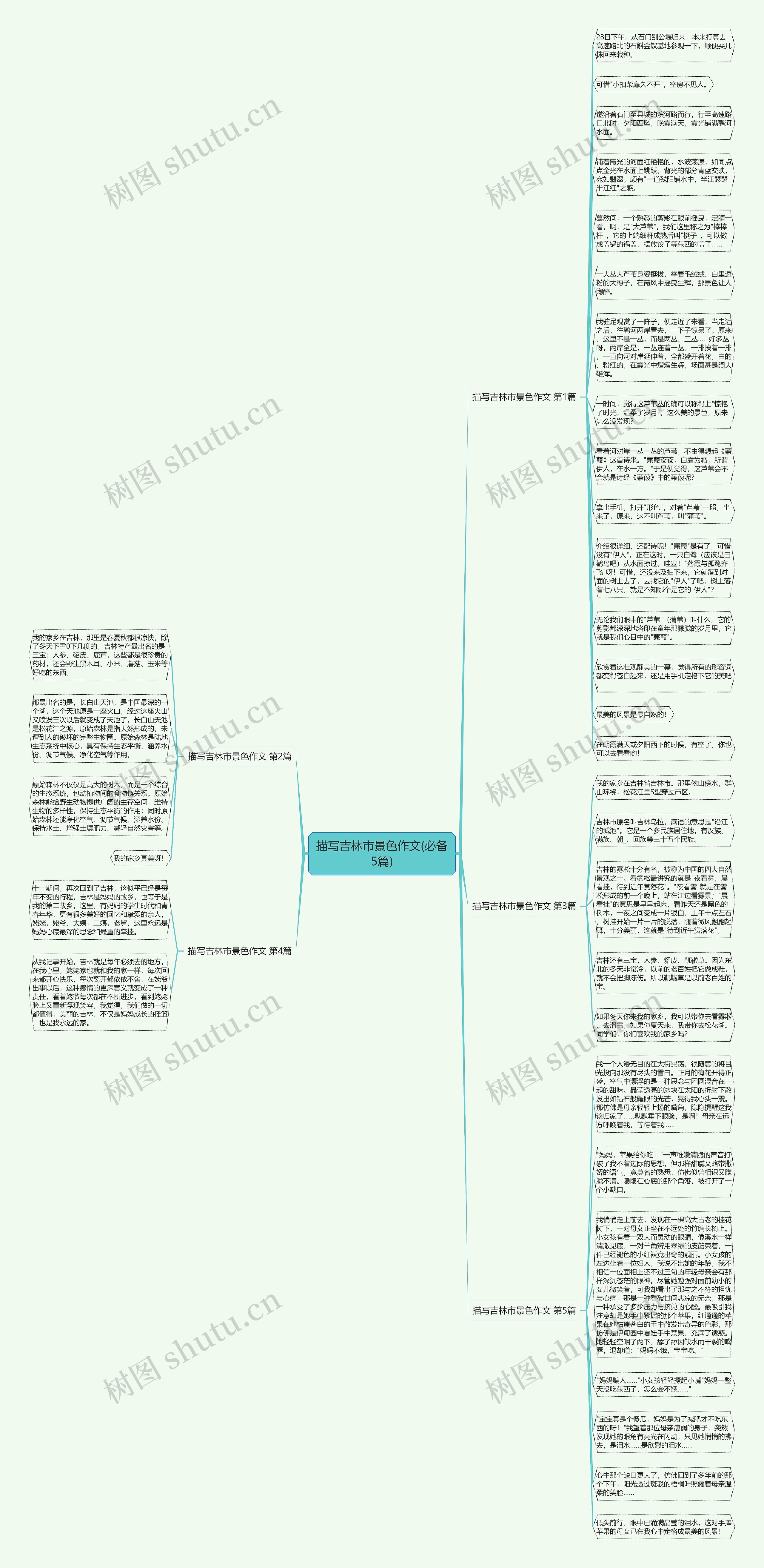 描写吉林市景色作文(必备5篇)思维导图