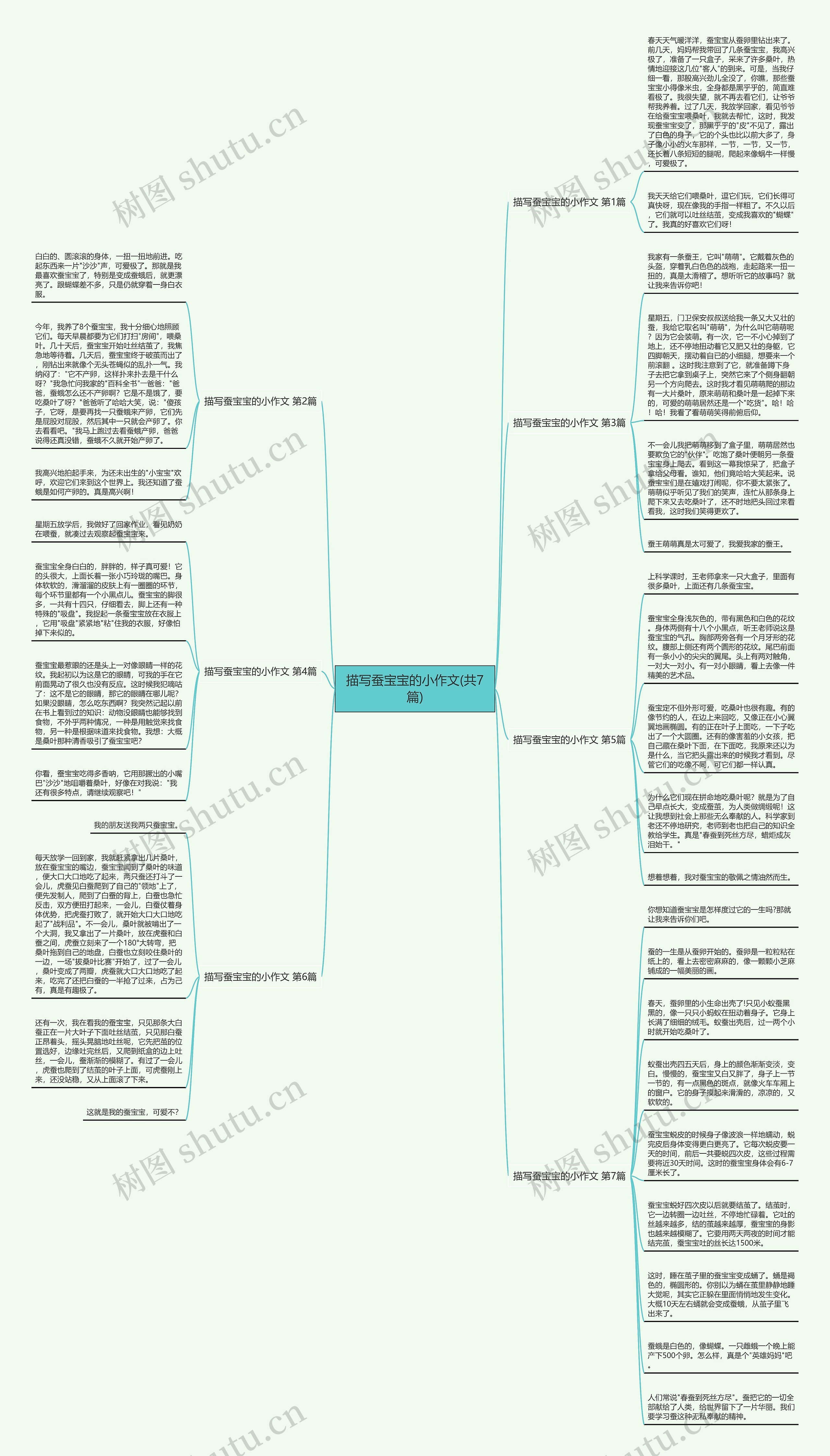 描写蚕宝宝的小作文(共7篇)思维导图