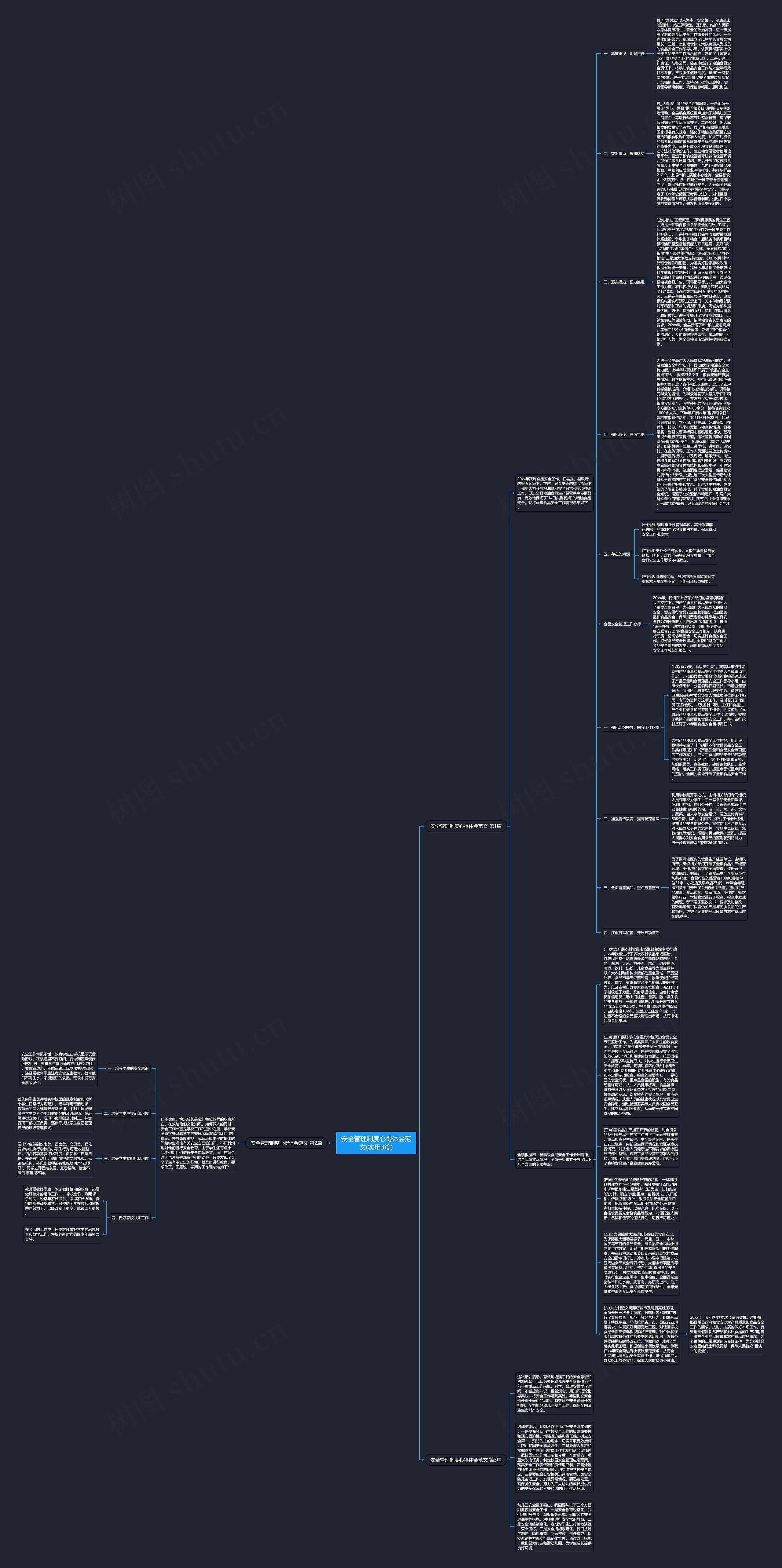 安全管理制度心得体会范文(实用3篇)思维导图