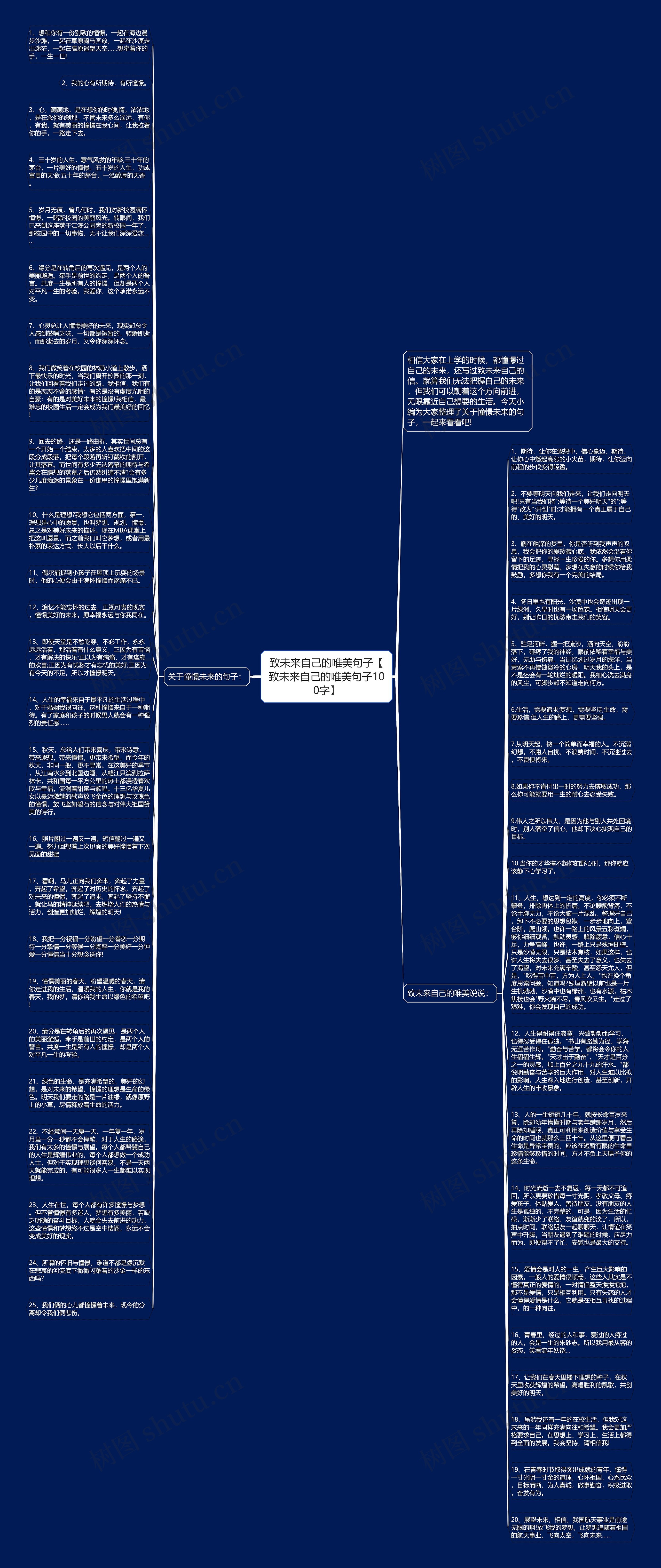 致未来自己的唯美句子【致未来自己的唯美句子100字】思维导图