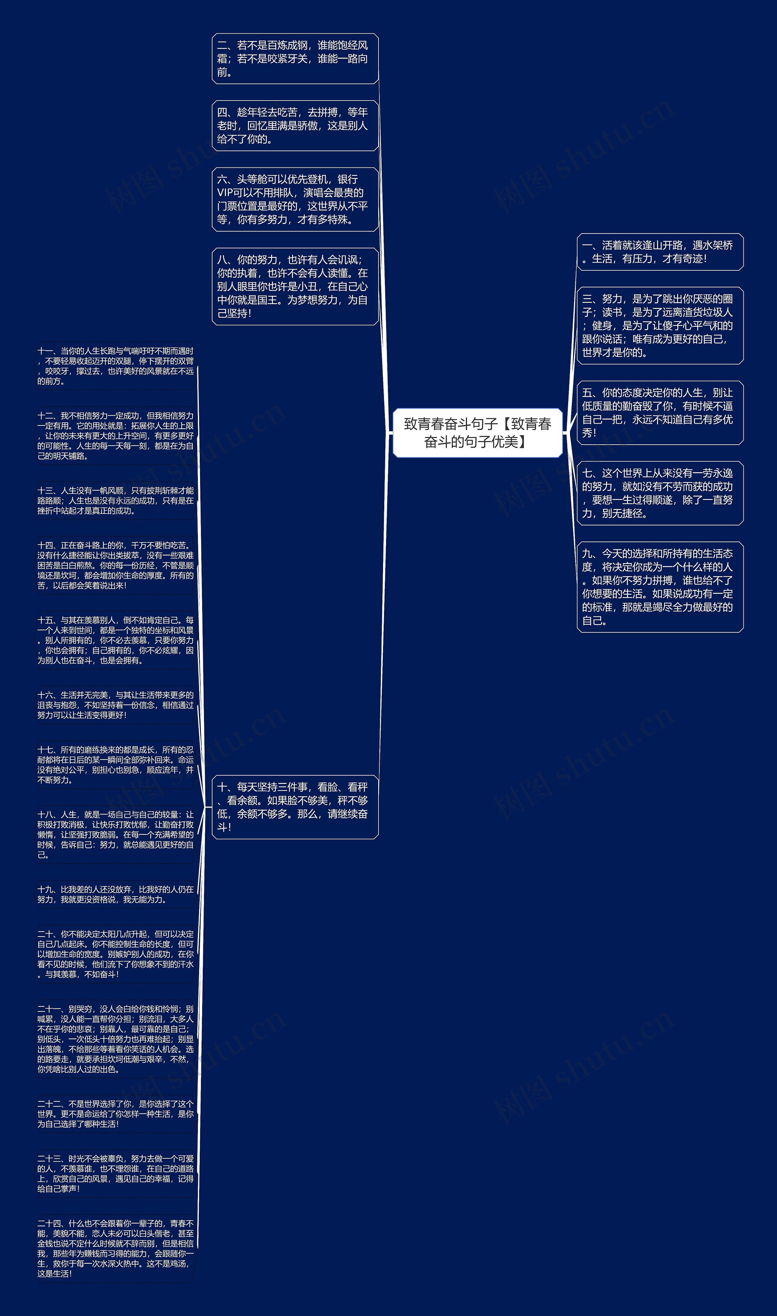 致青春奋斗句子【致青春奋斗的句子优美】思维导图