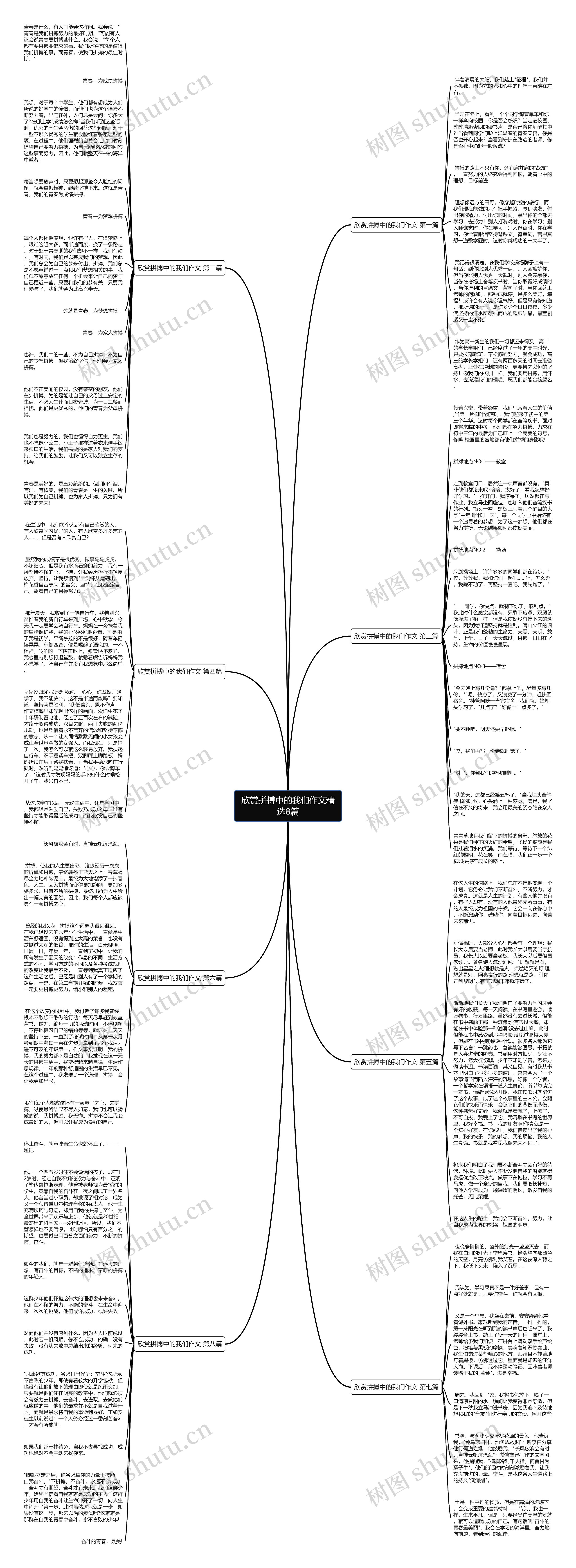 欣赏拼搏中的我们作文精选8篇思维导图