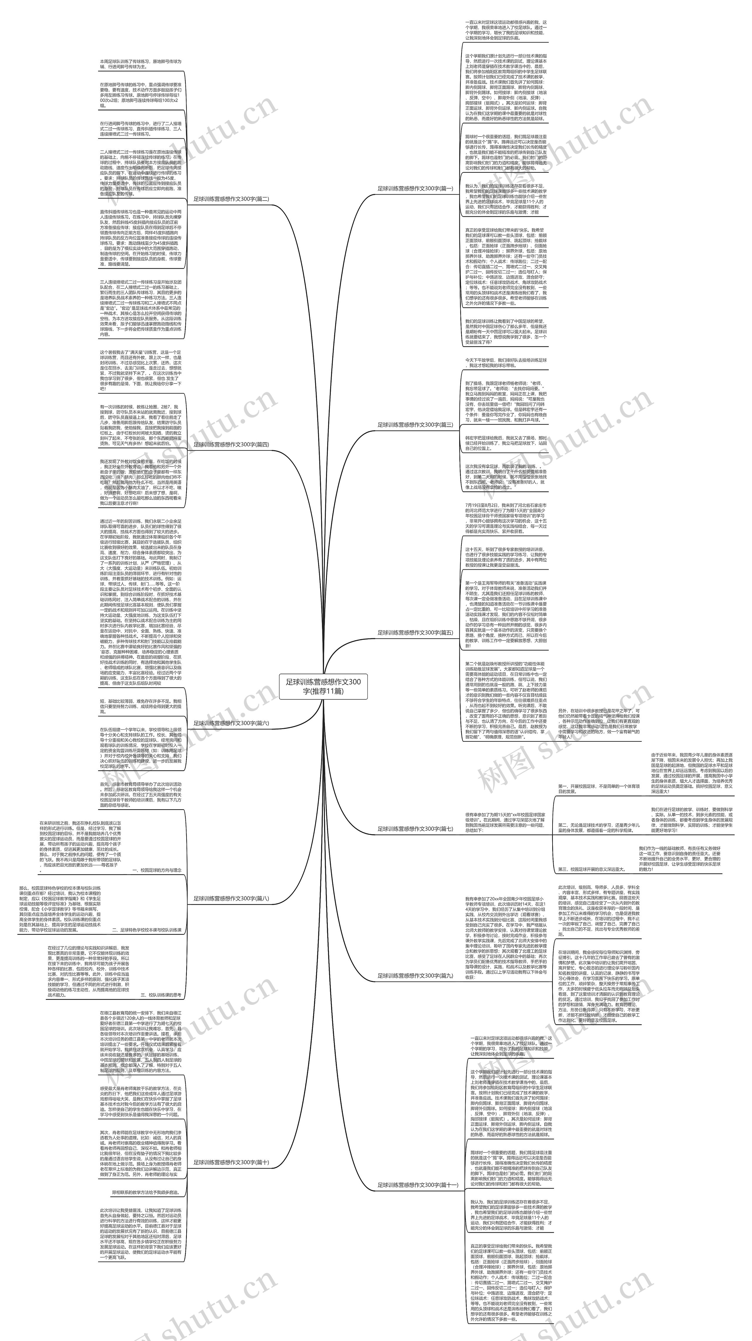 足球训练营感想作文300字(推荐11篇)思维导图