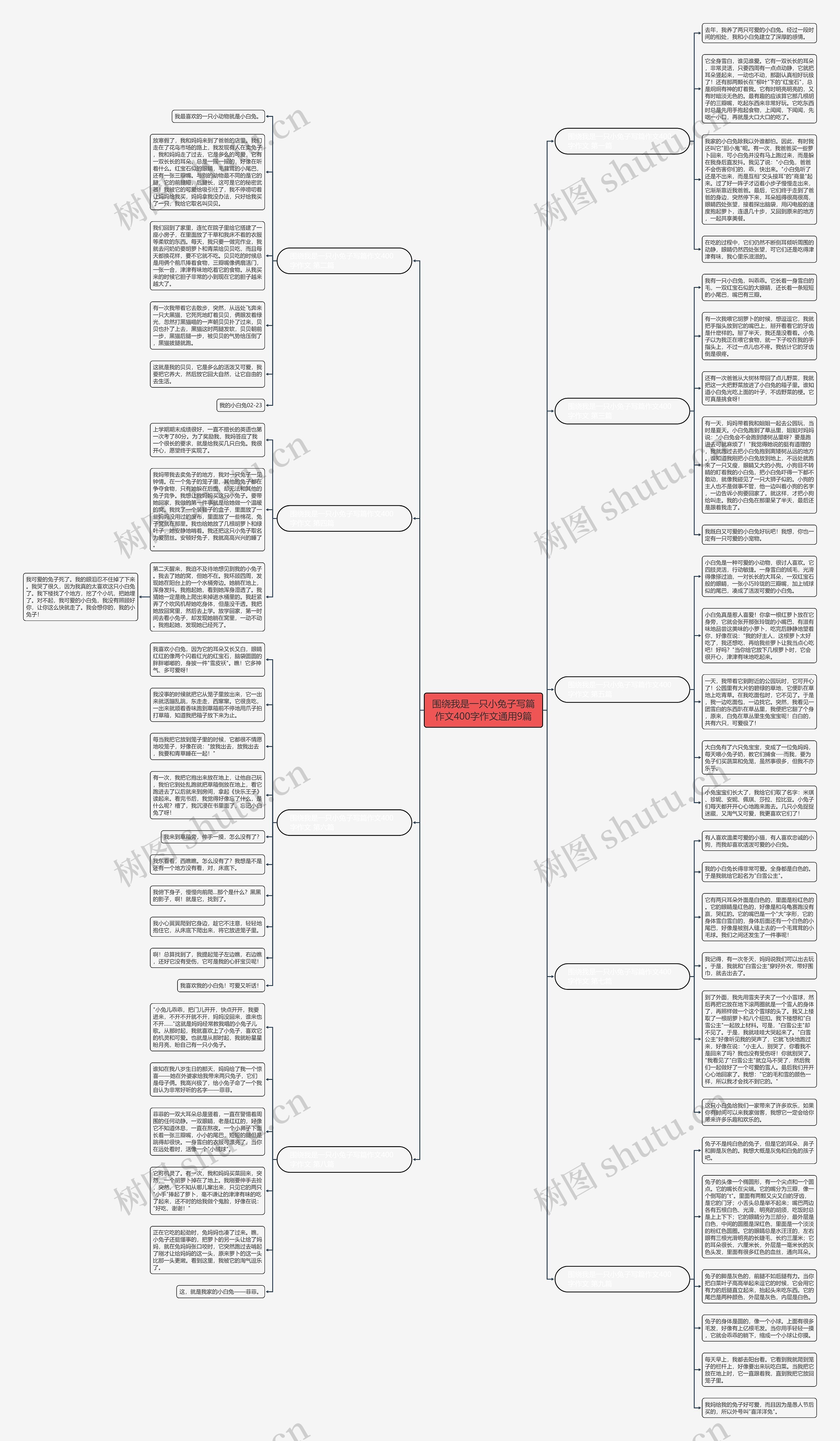 围绕我是一只小兔子写篇作文400字作文通用9篇思维导图