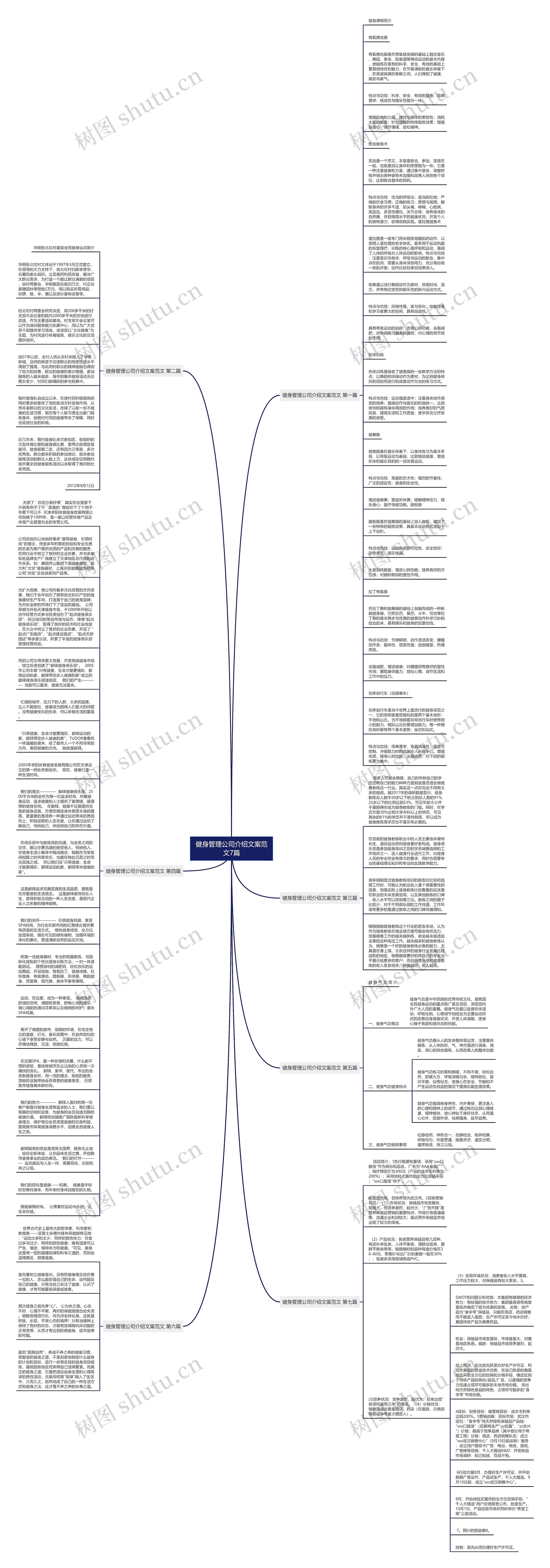 健身管理公司介绍文案范文7篇思维导图