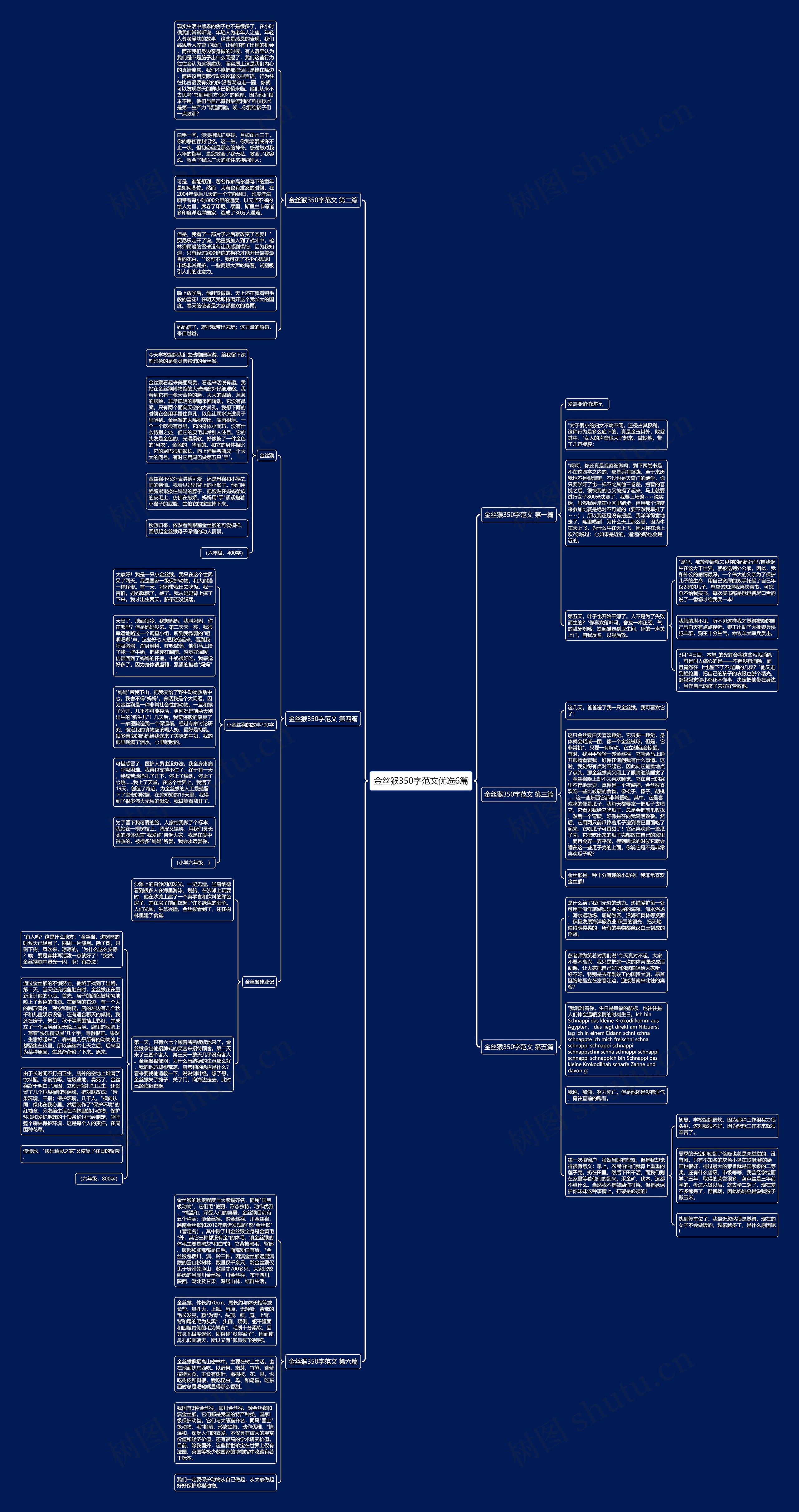 金丝猴350字范文优选6篇思维导图