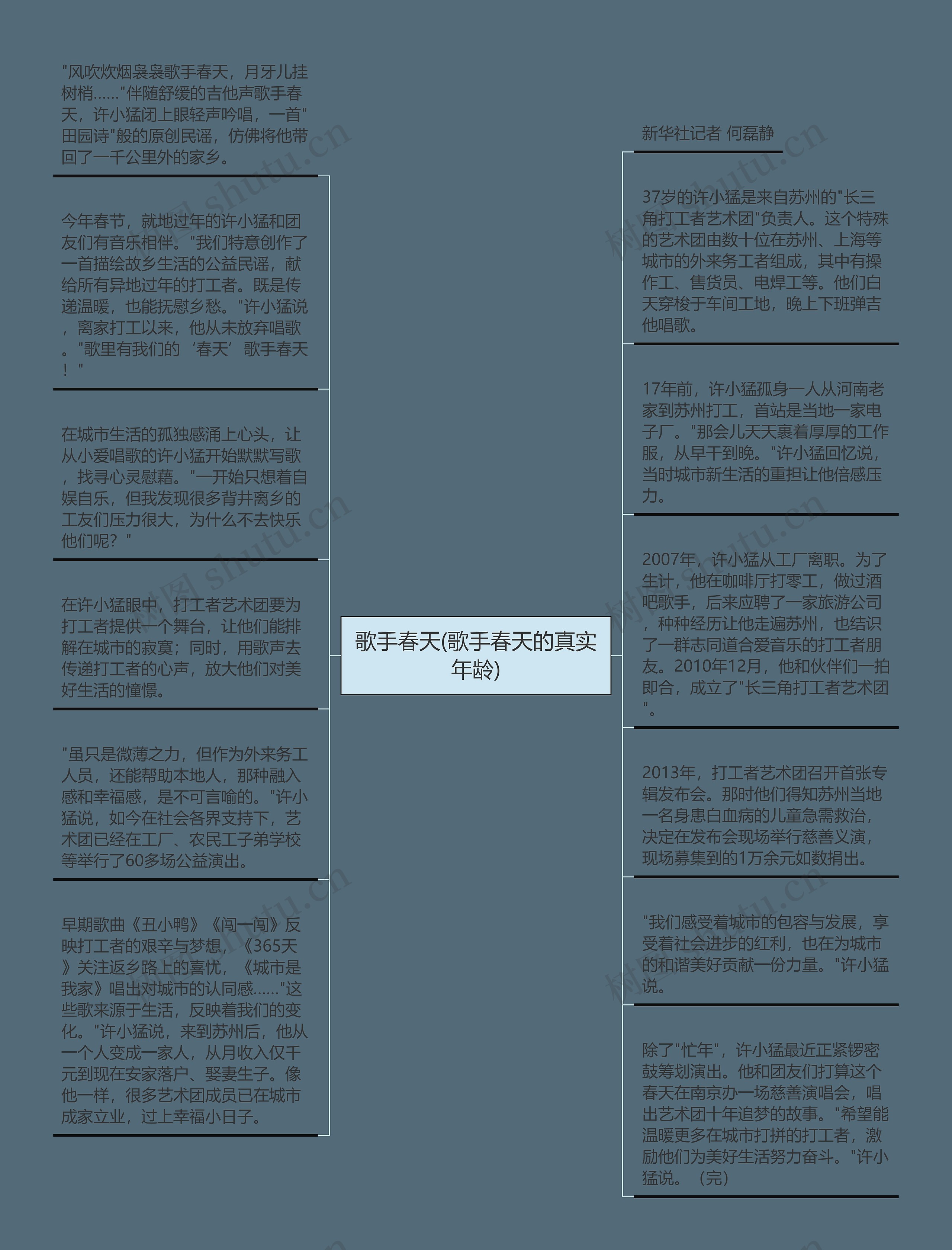 歌手春天(歌手春天的真实年龄)思维导图