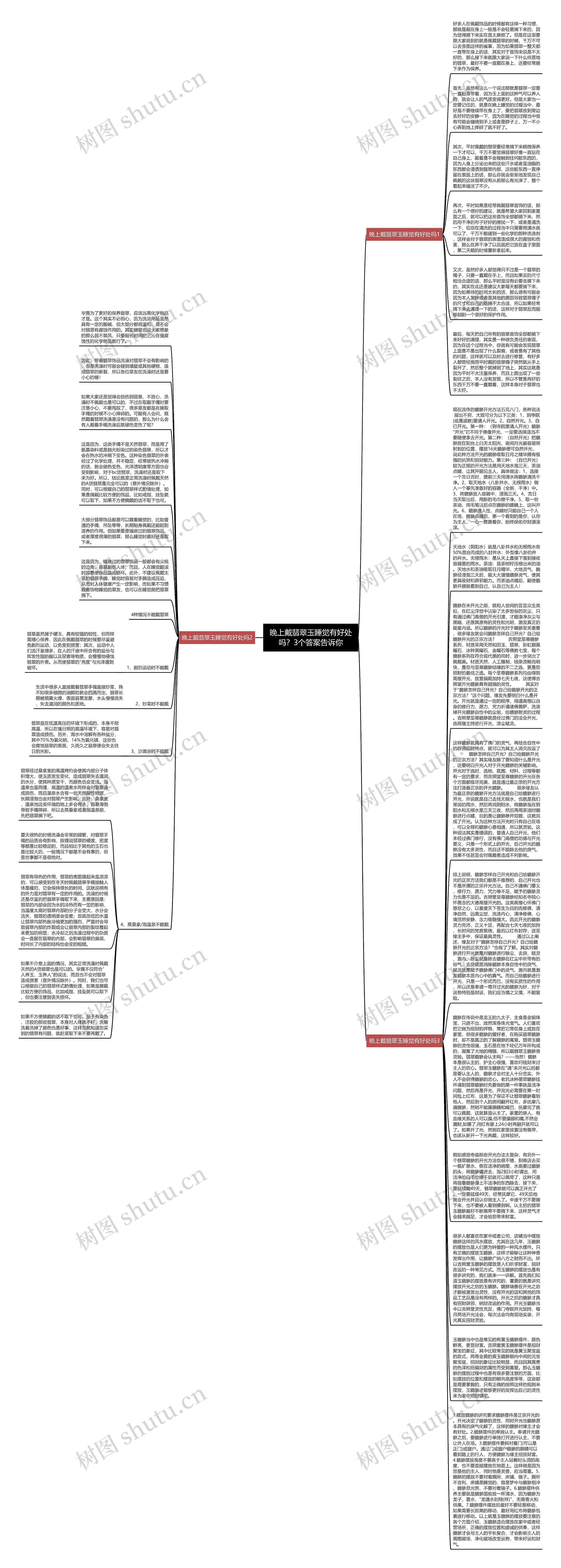 晚上戴翡翠玉睡觉有好处吗？3个答案告诉你思维导图