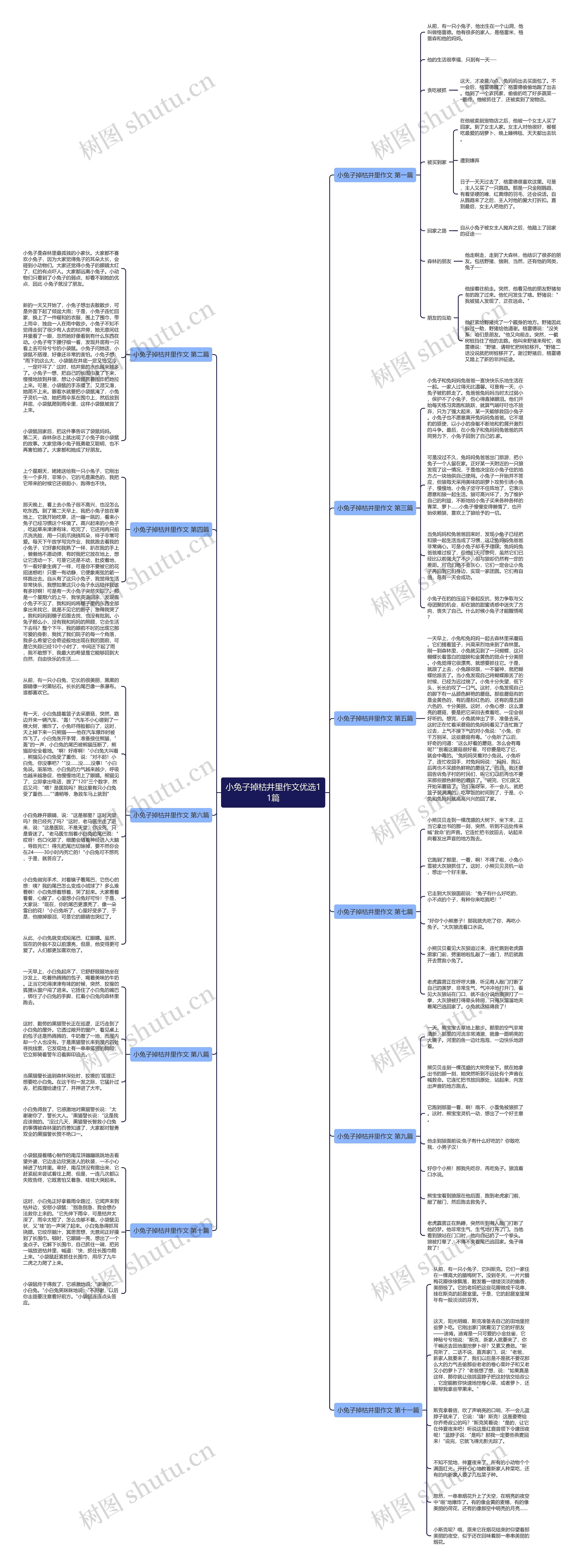 小兔子掉枯井里作文优选11篇思维导图