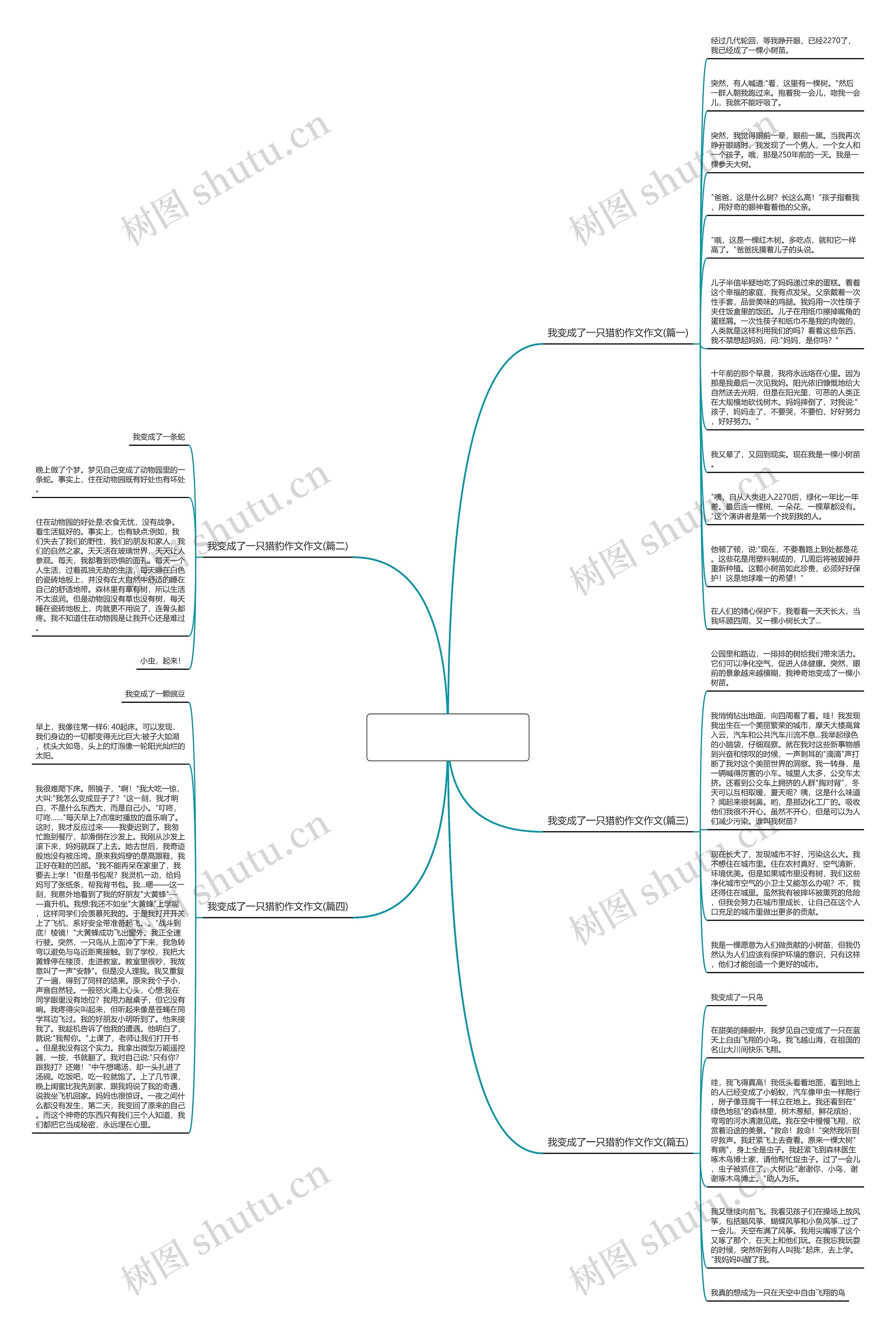 我变成了一只猎豹作文作文(精选5篇)思维导图