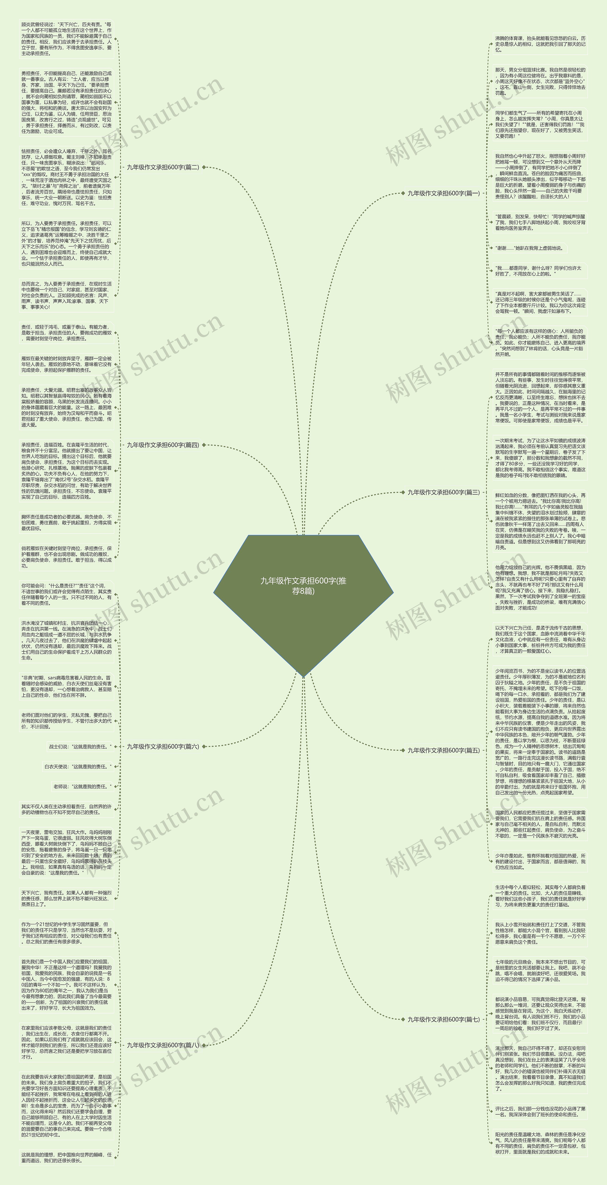九年级作文承担600字(推荐8篇)思维导图