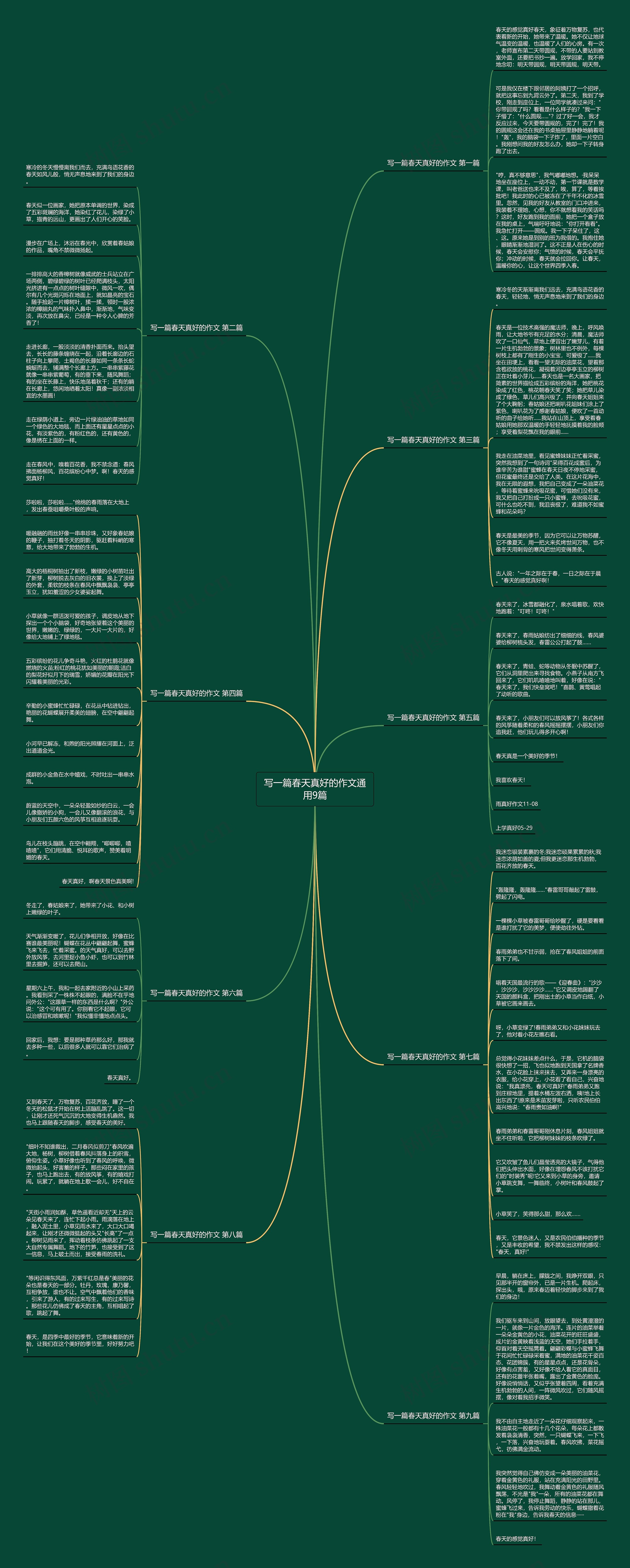 写一篇春天真好的作文通用9篇思维导图