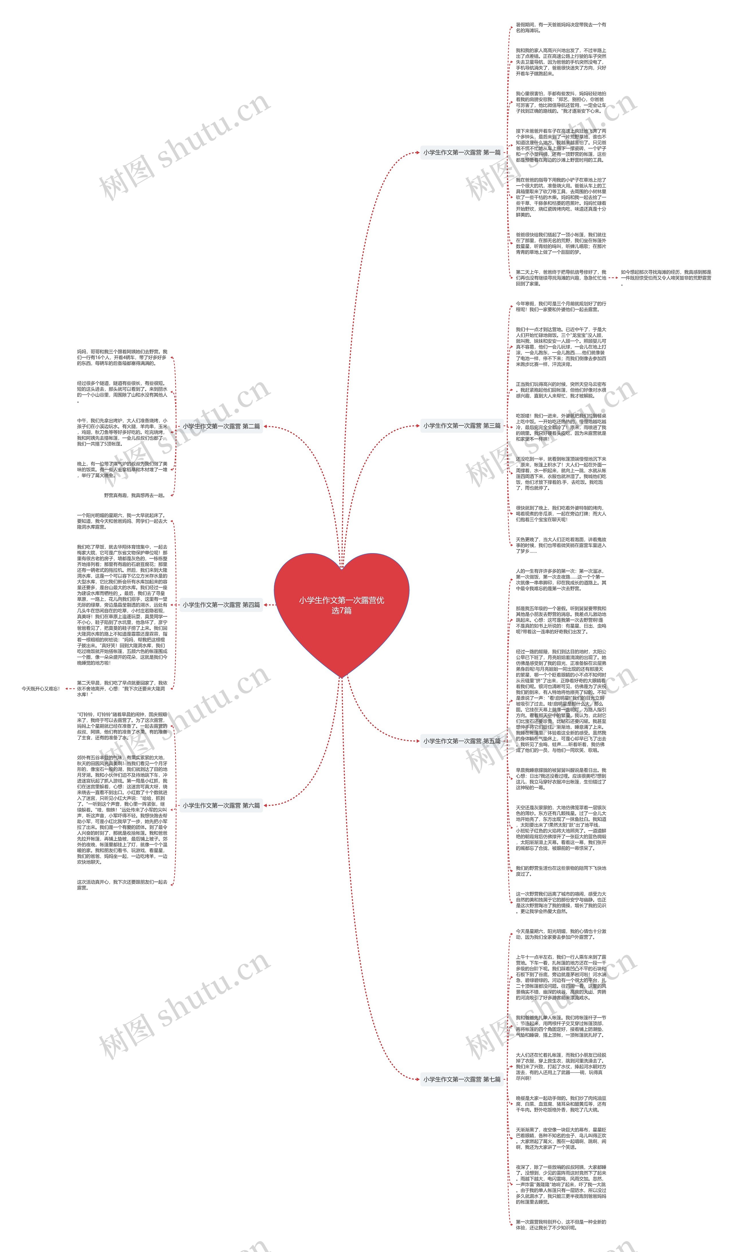 小学生作文第一次露营优选7篇思维导图
