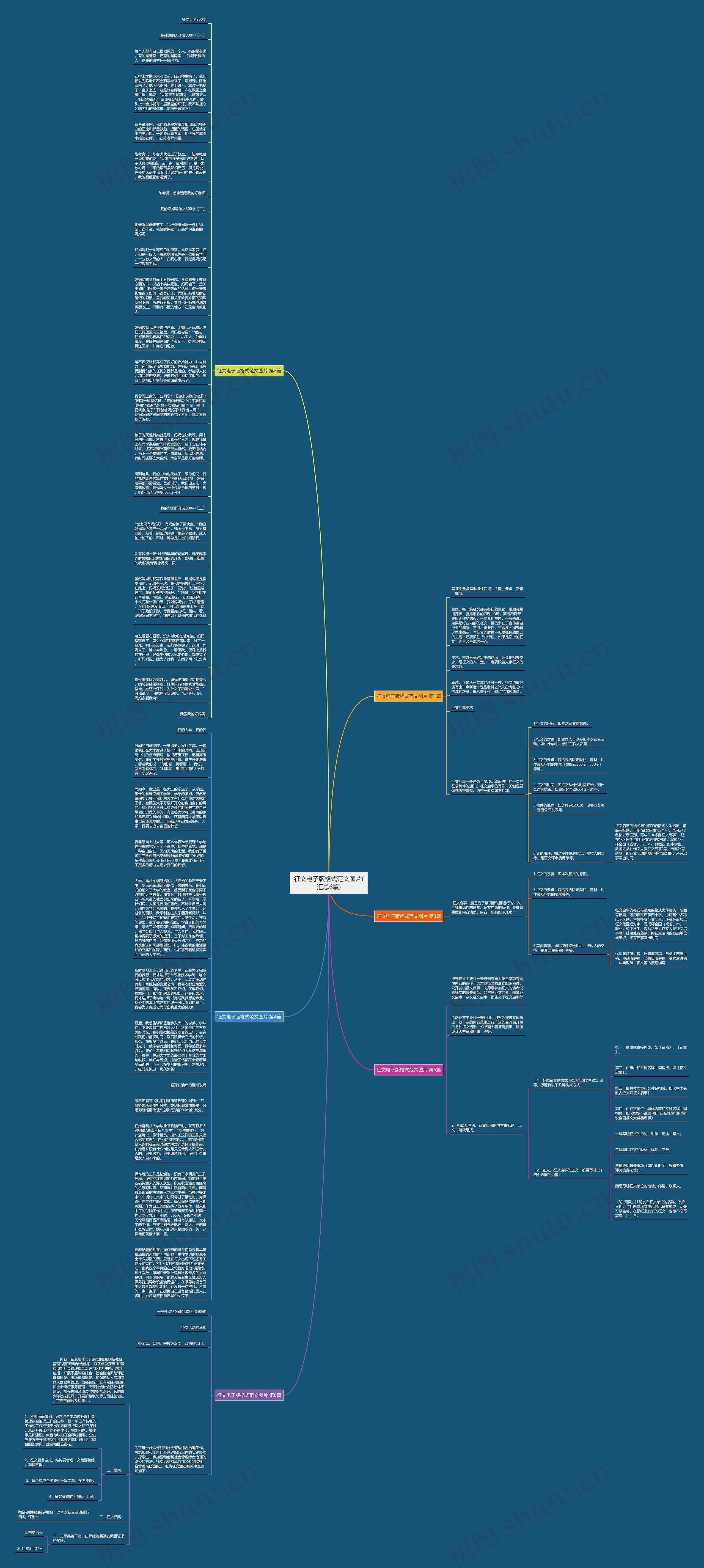 征文电子版格式范文图片(汇总6篇)思维导图