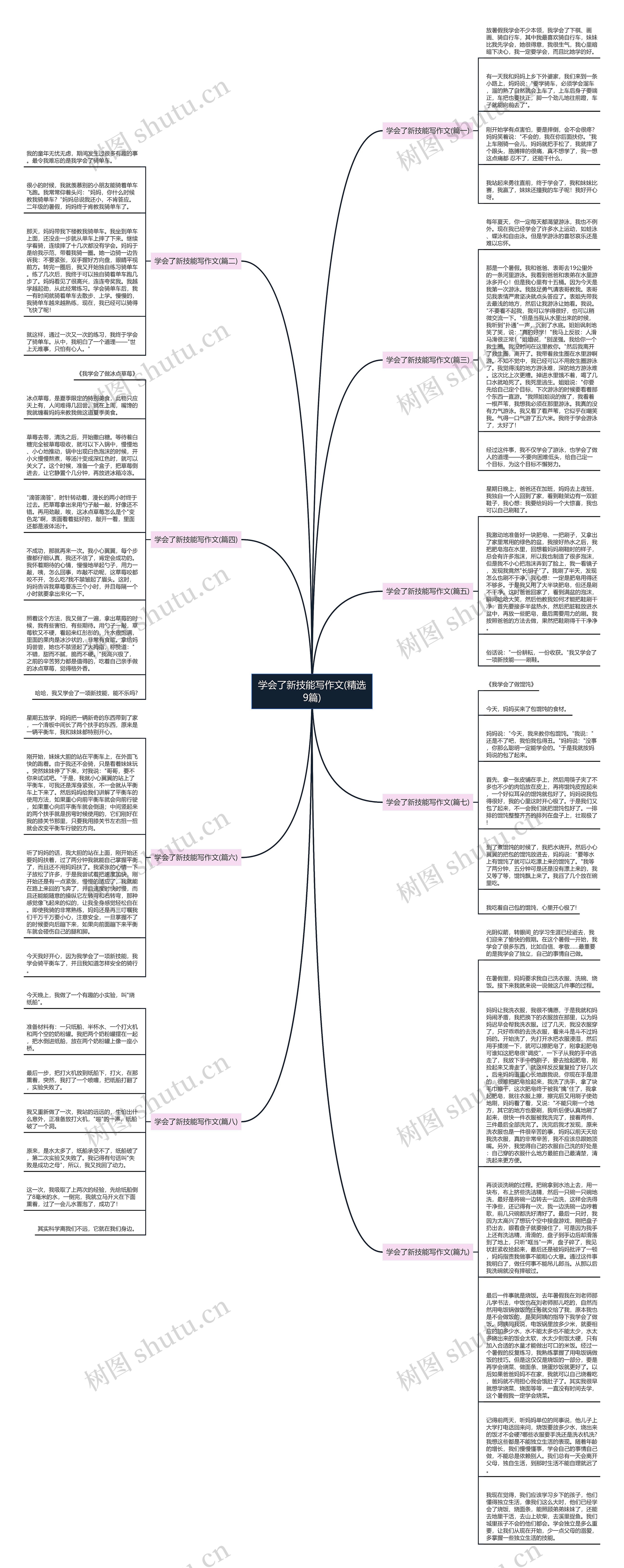 学会了新技能写作文(精选9篇)思维导图