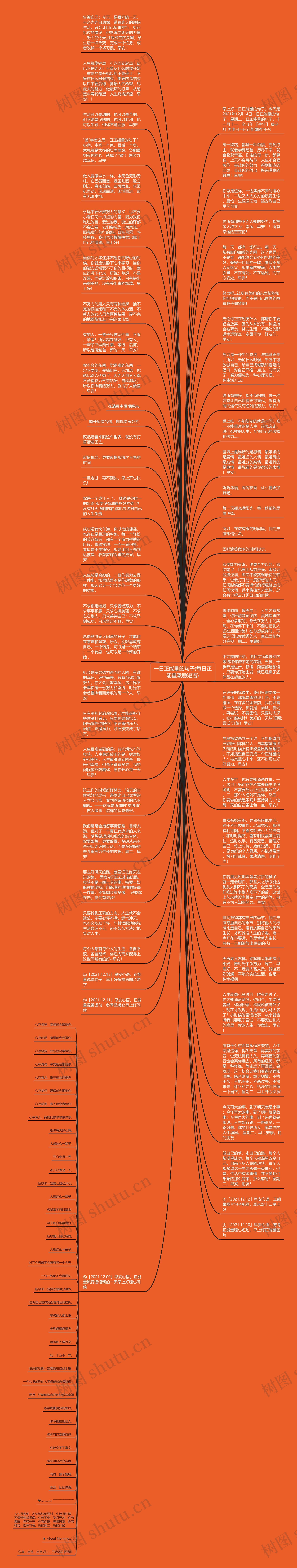 一日正能量的句子(每日正能量激励短语)思维导图