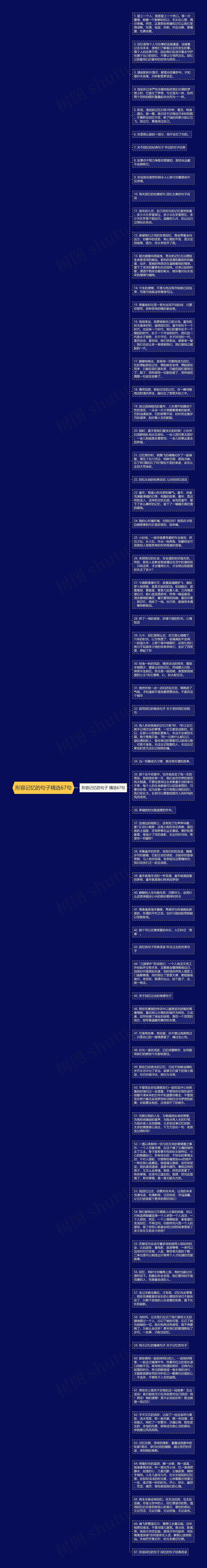 形容记忆的句子精选67句思维导图