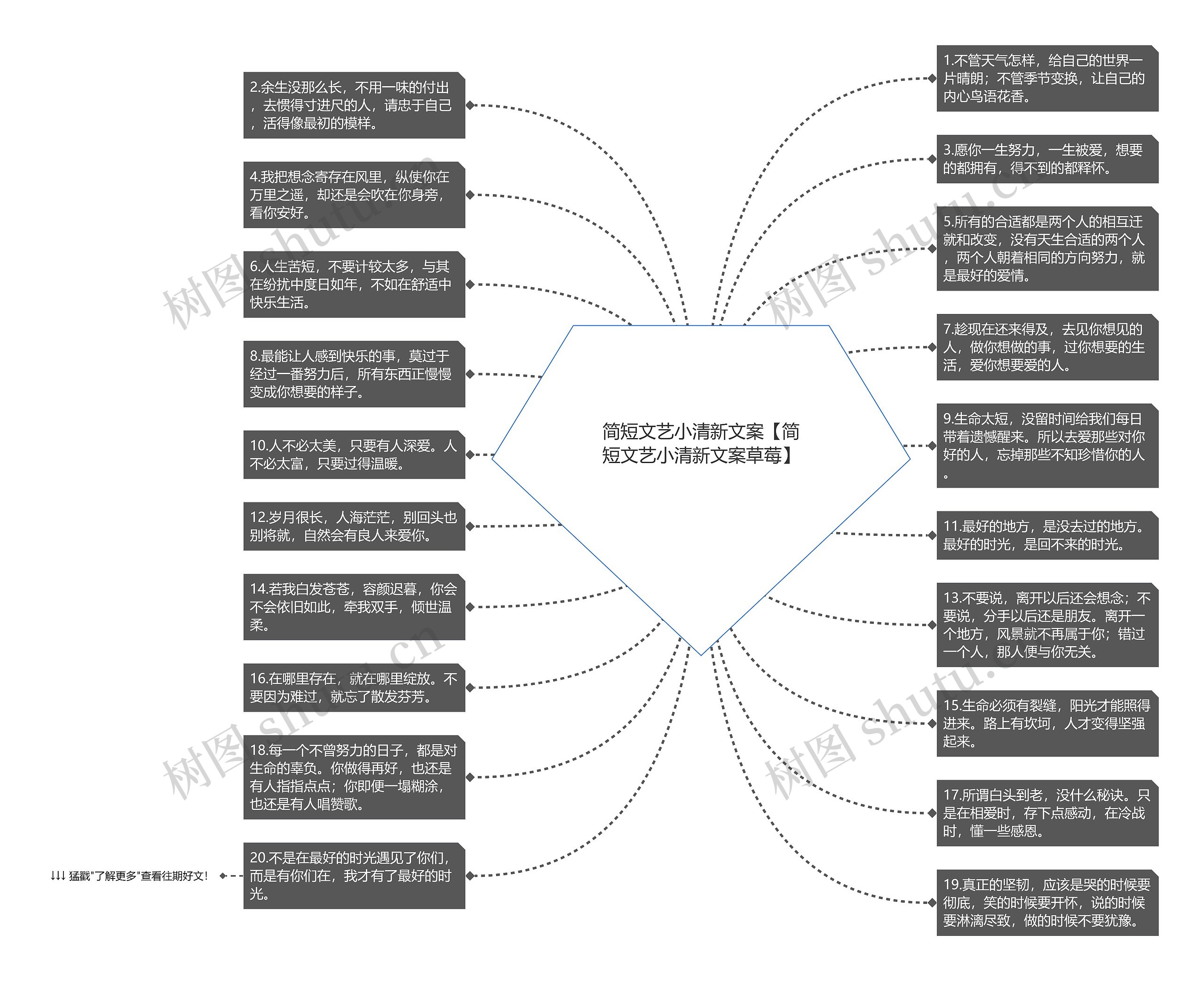 简短文艺小清新文案【简短文艺小清新文案草莓】思维导图