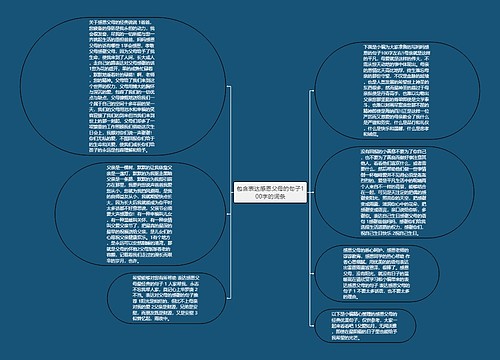 包含表达感恩父母的句子100字的词条