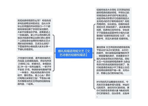 婚礼祝福语简短文艺【文艺诗意的结婚祝福语】