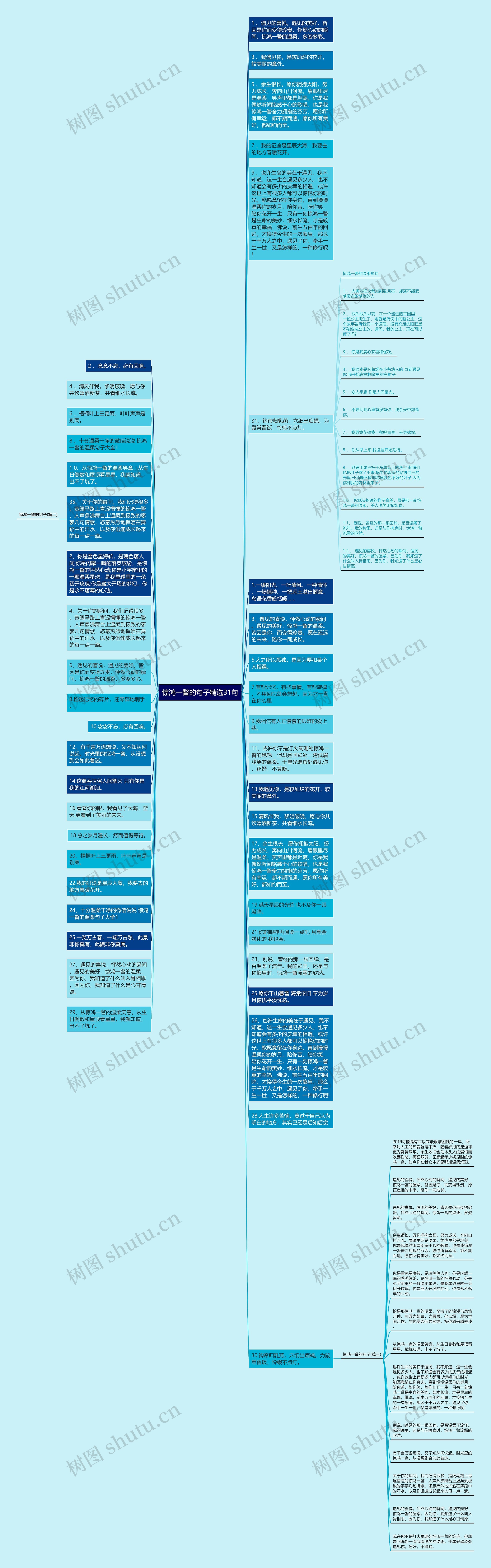 惊鸿一瞥的句子精选31句思维导图