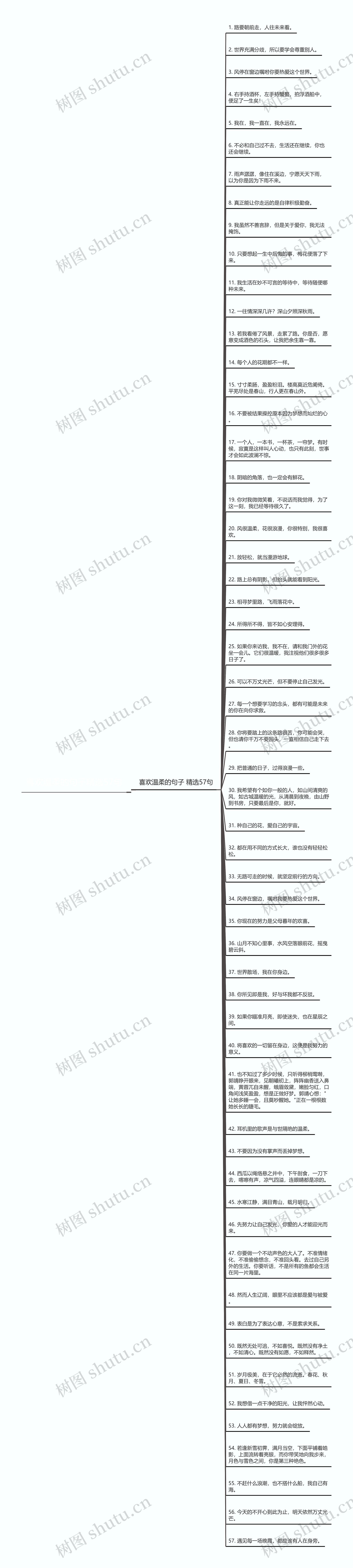 喜欢温柔的句子精选57句思维导图