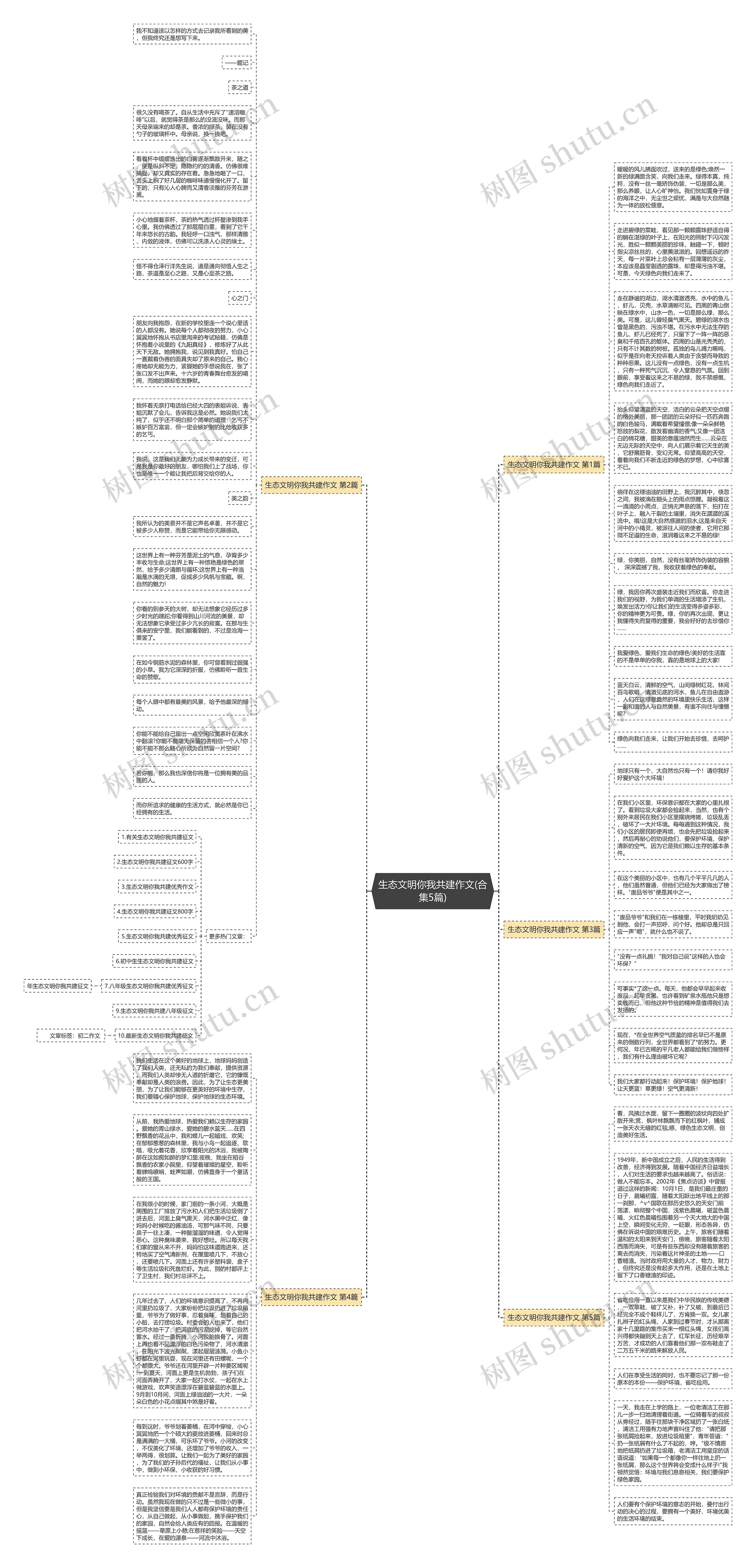 生态文明你我共建作文(合集5篇)思维导图