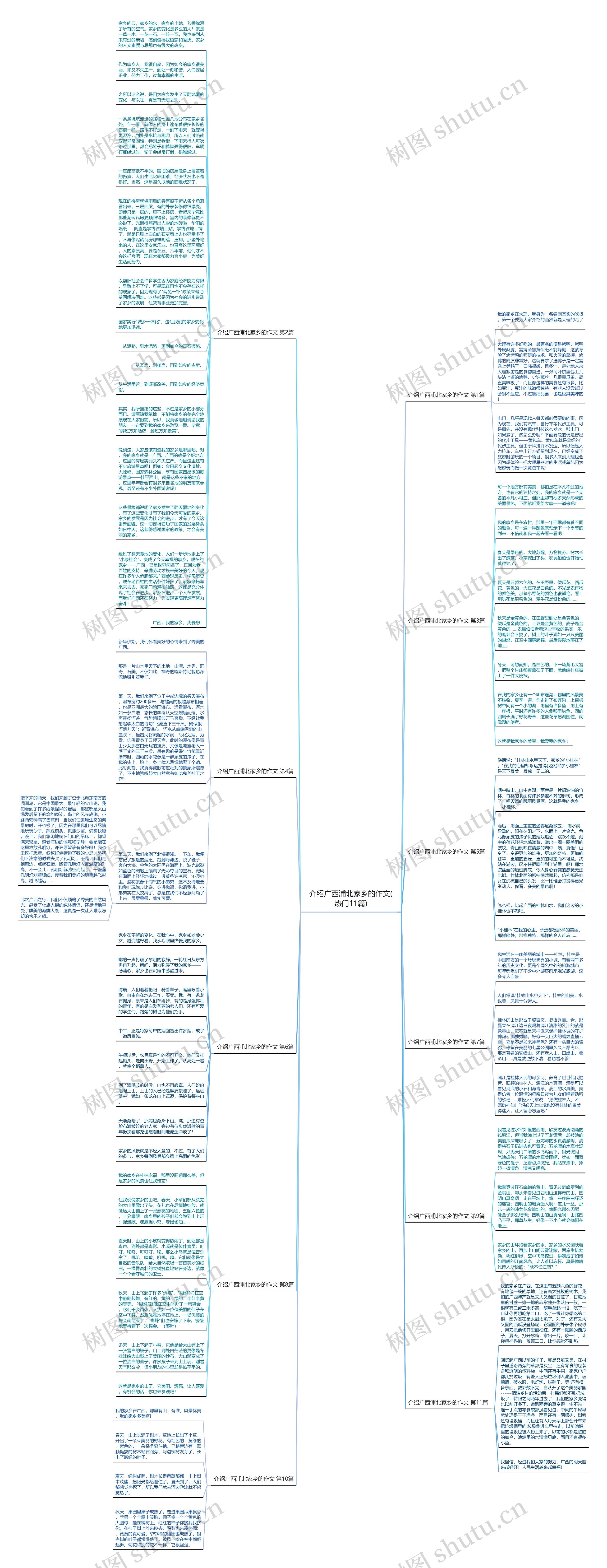 介绍广西浦北家乡的作文(热门11篇)思维导图