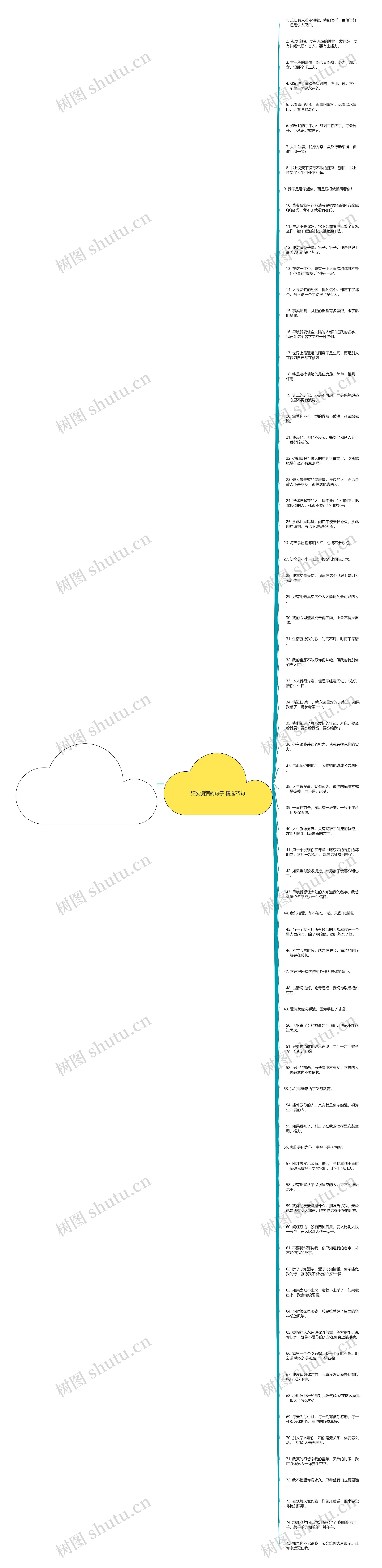 狂妄潇洒的句子精选75句思维导图