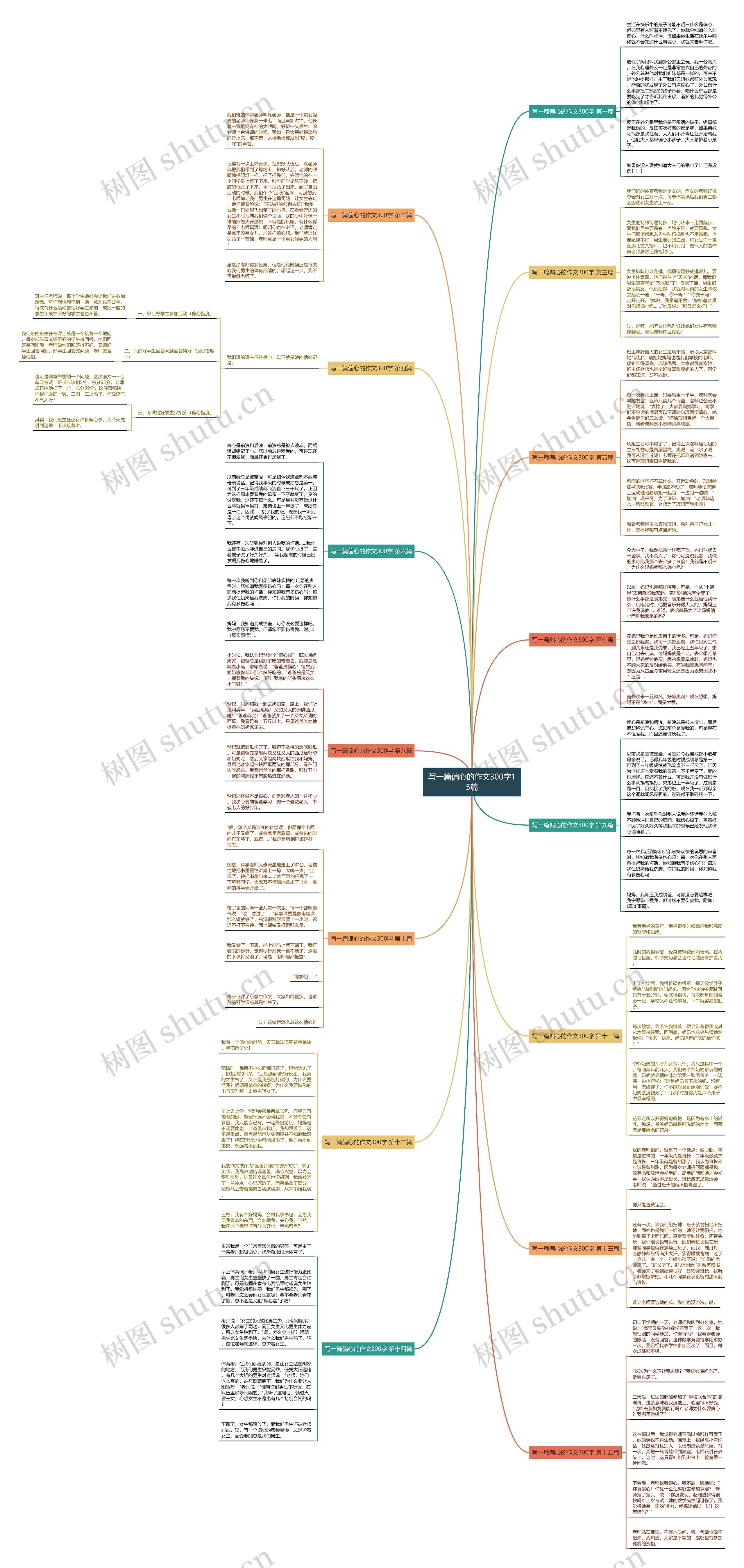 写一篇偏心的作文300字15篇思维导图