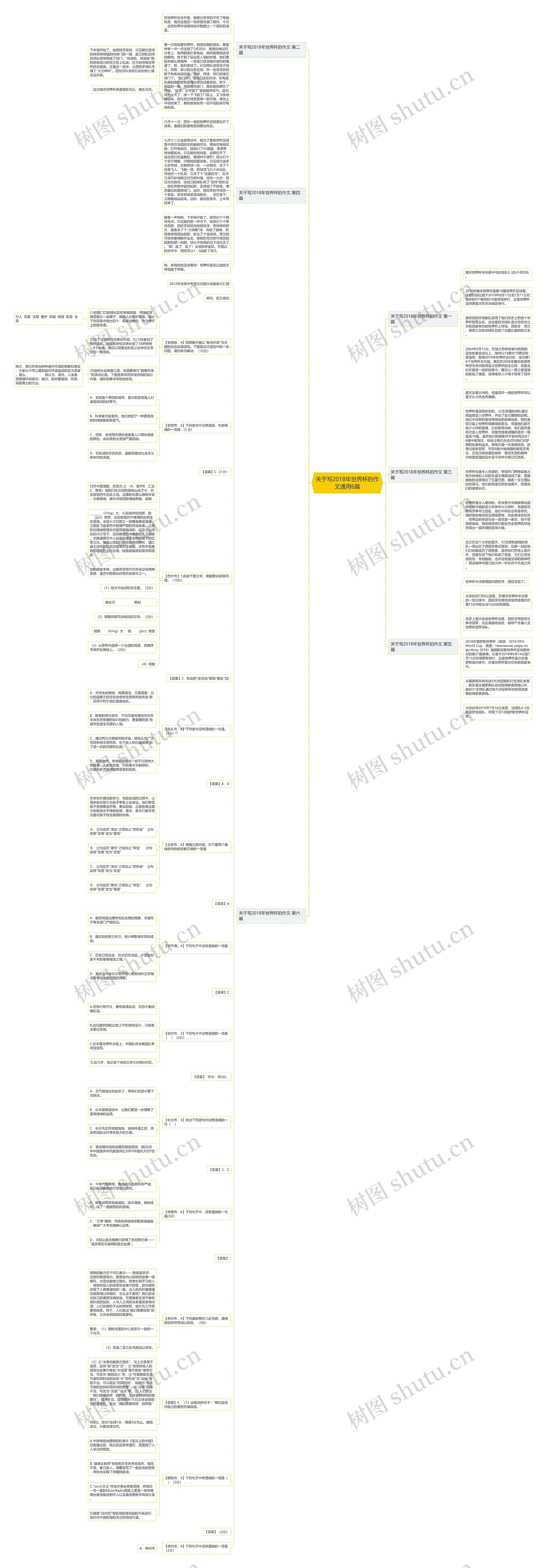 关于写2018年世界杯的作文通用6篇思维导图