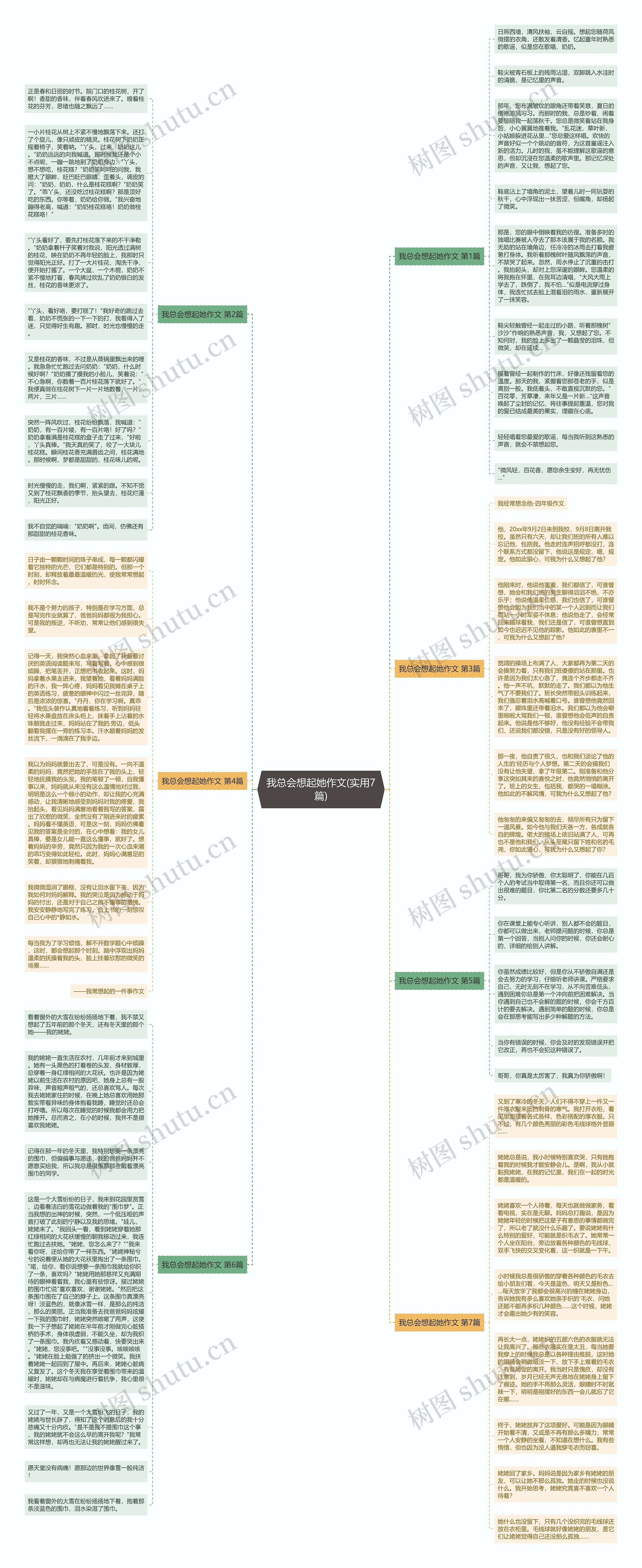 我总会想起她作文(实用7篇)思维导图