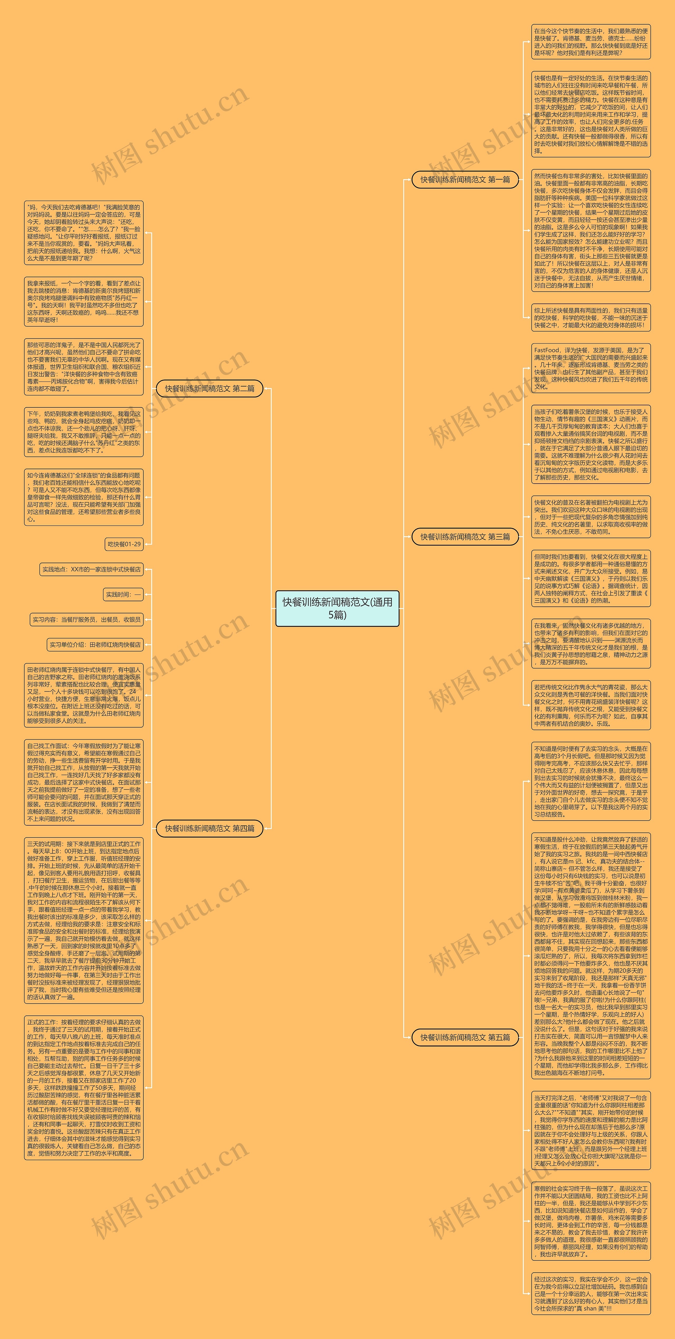 快餐训练新闻稿范文(通用5篇)思维导图