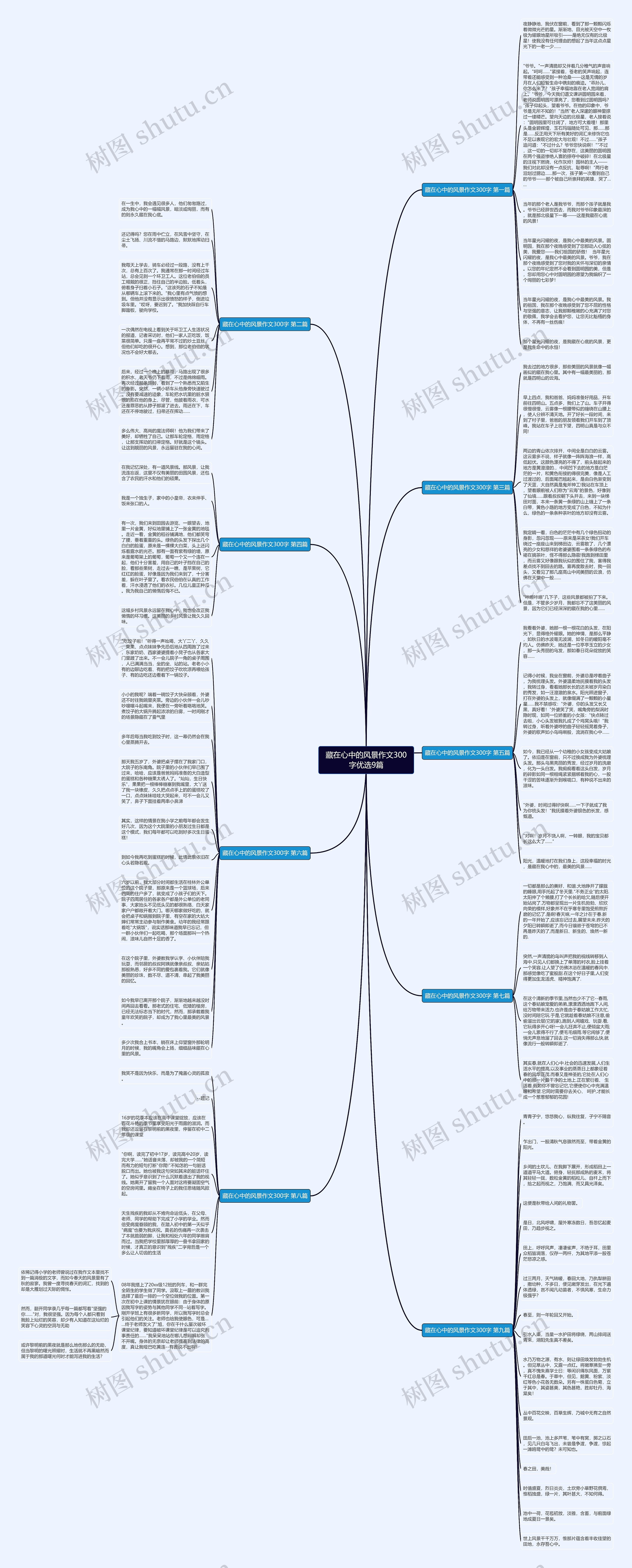 藏在心中的风景作文300字优选9篇思维导图