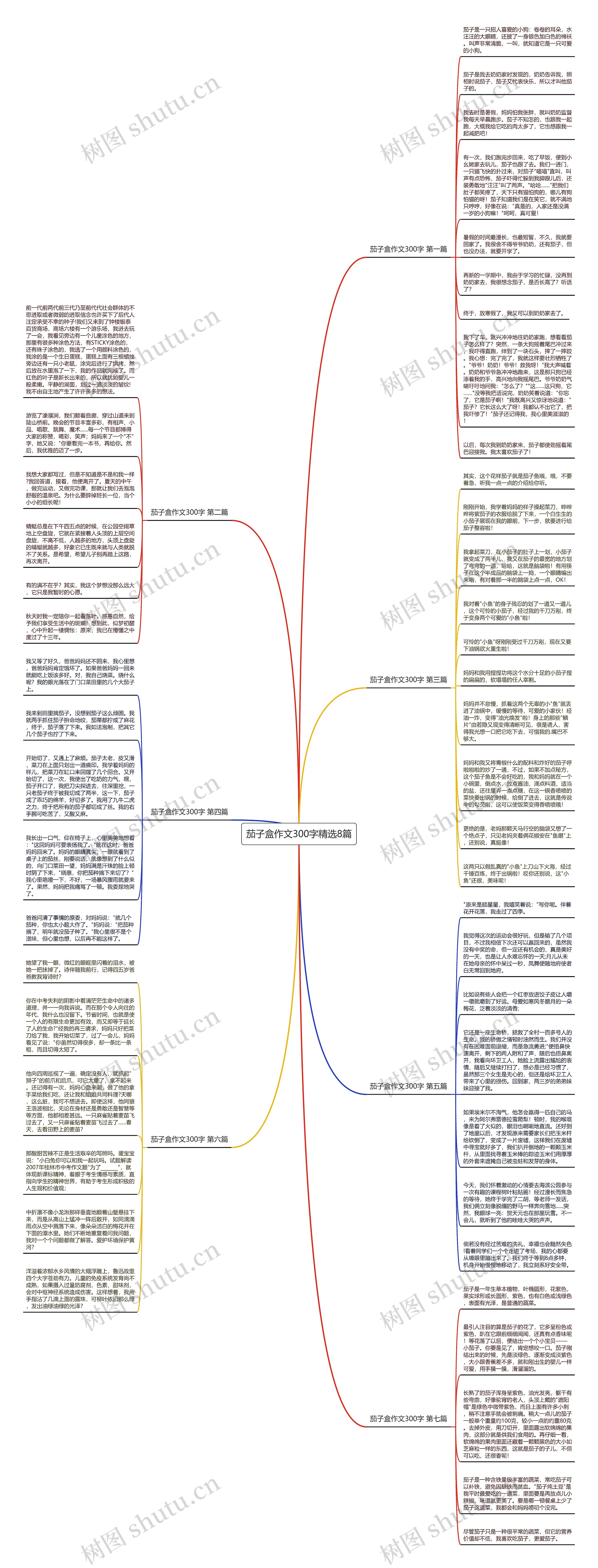 茄子盒作文300字精选8篇思维导图