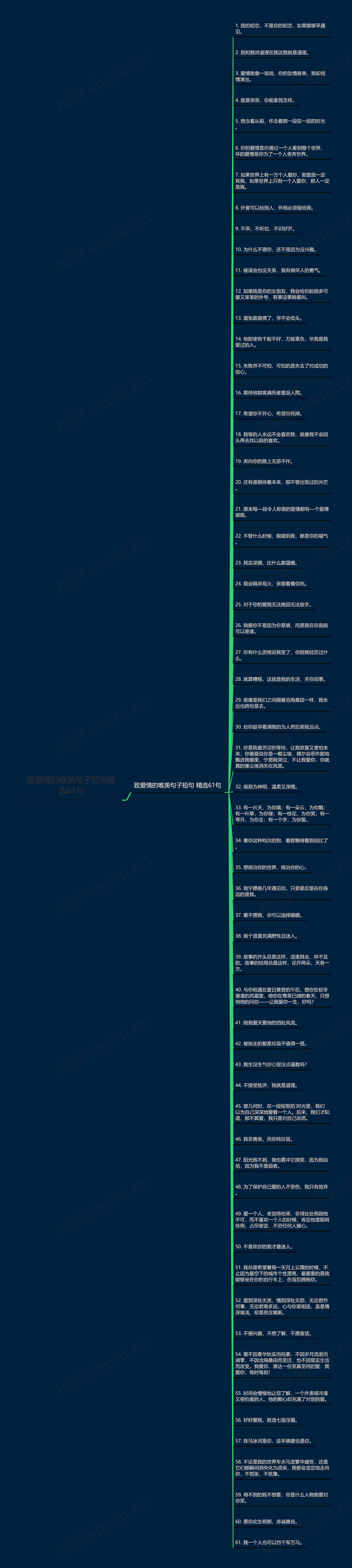 致爱情的唯美句子短句精选61句