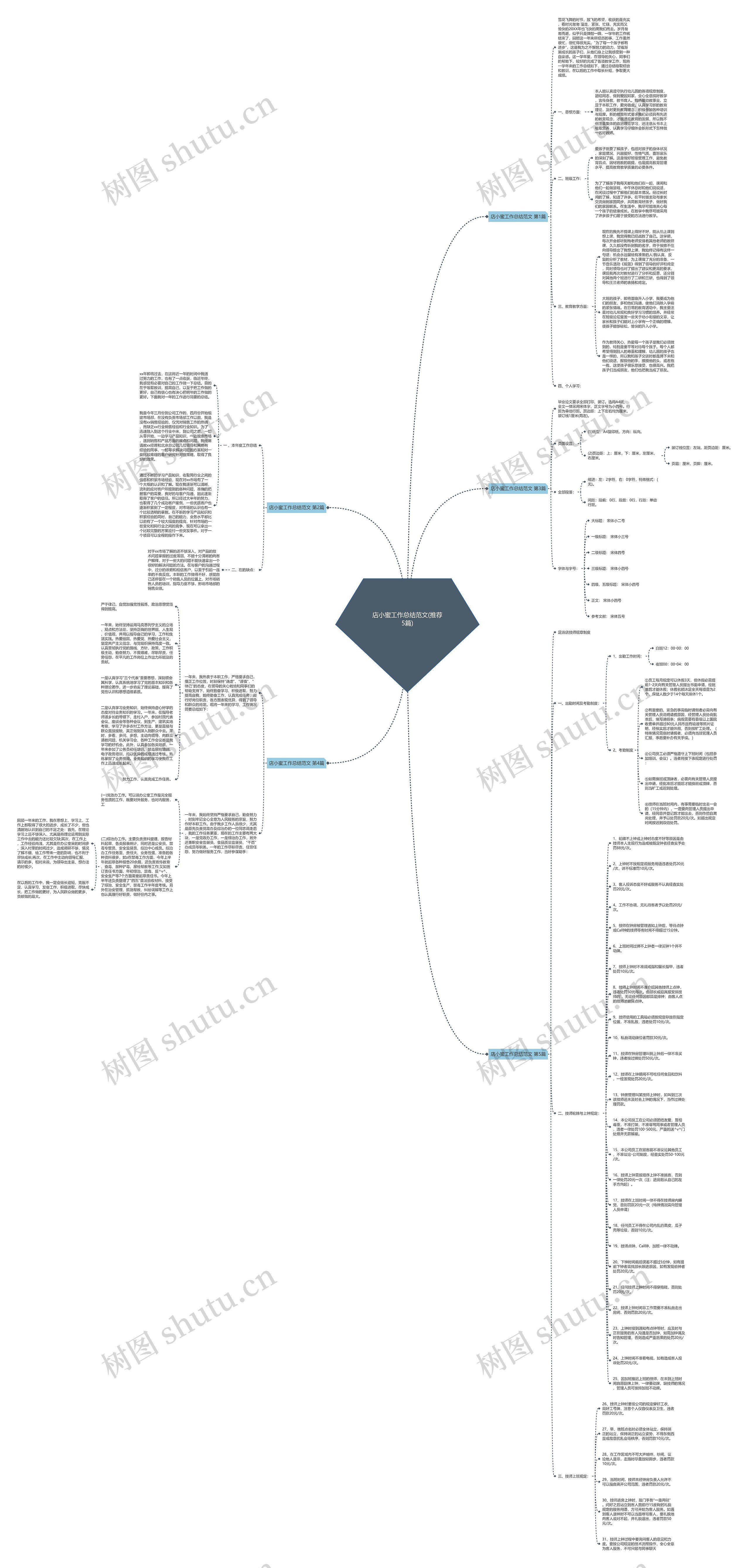 店小蜜工作总结范文(推荐5篇)思维导图