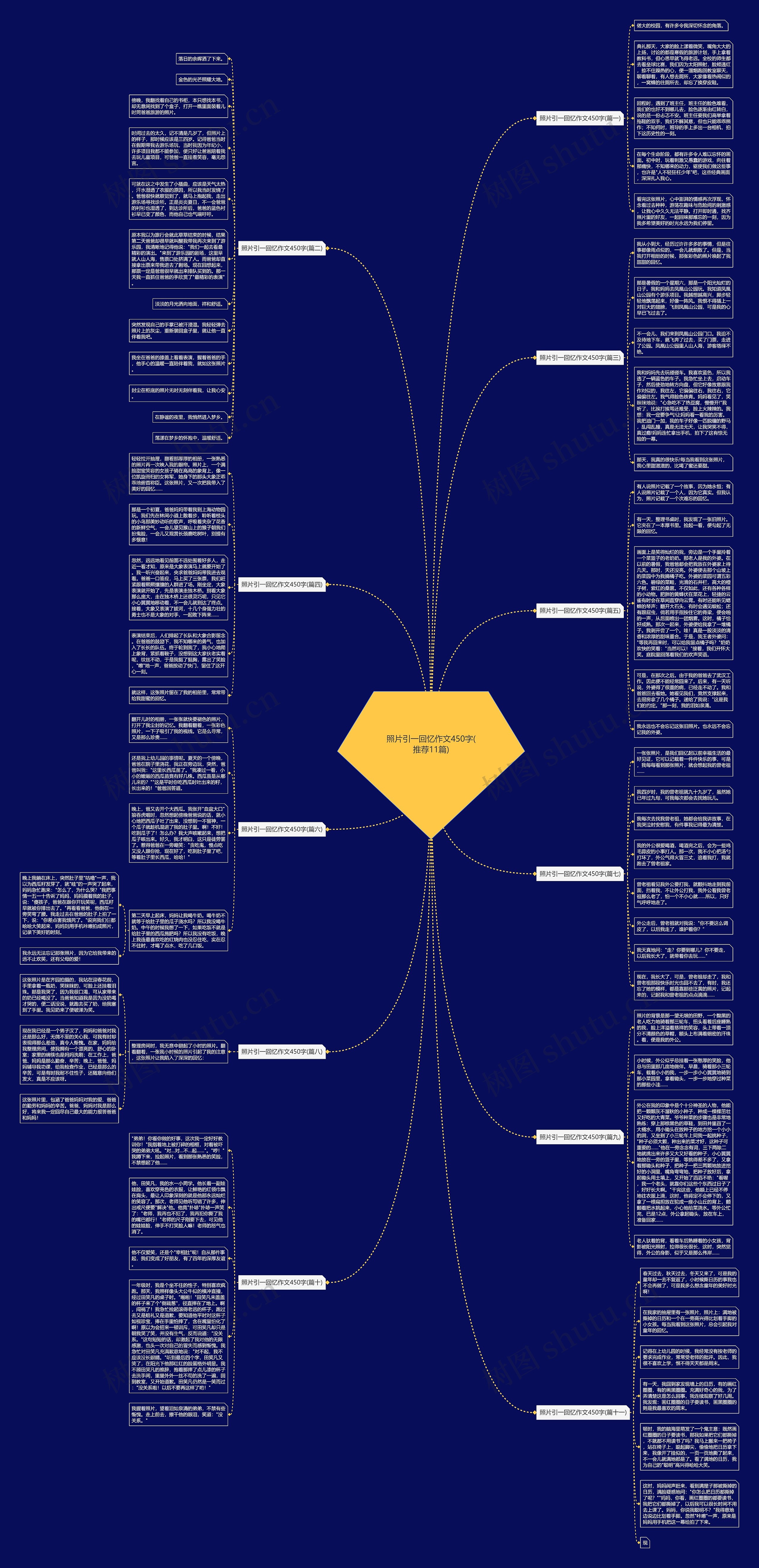照片引一回忆作文450字(推荐11篇)思维导图