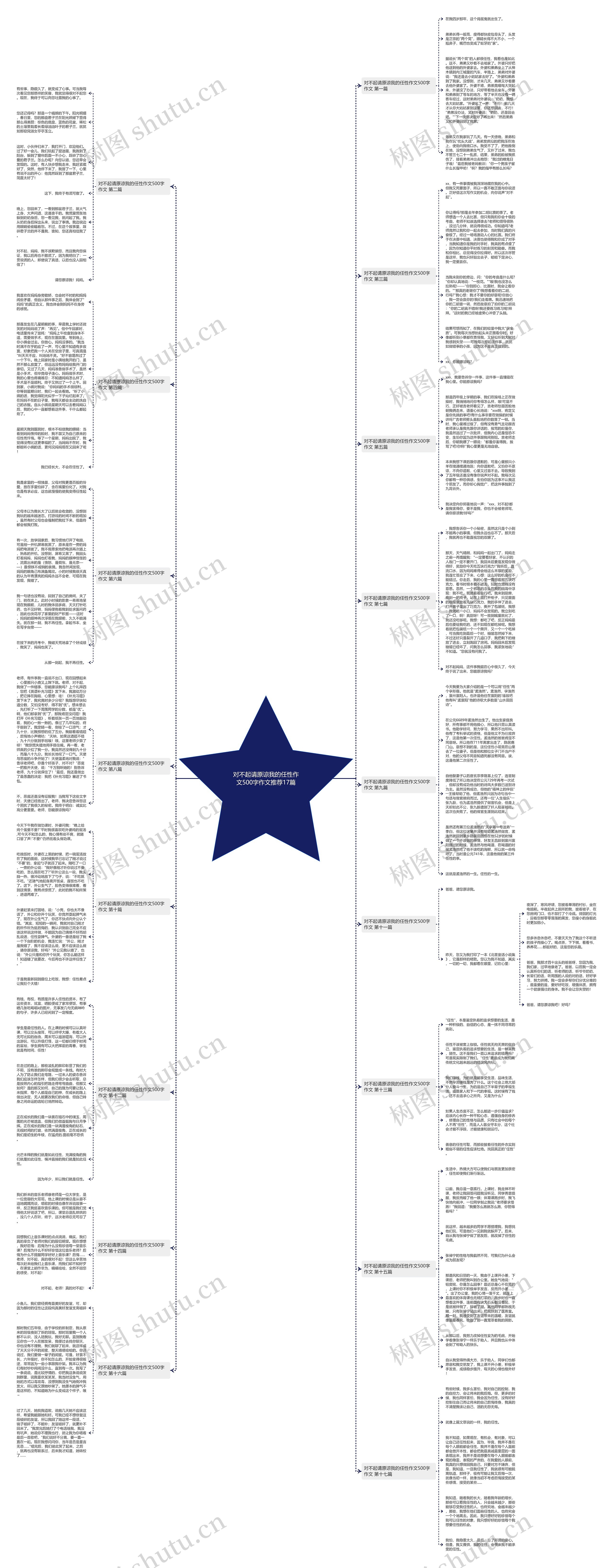对不起请原谅我的任性作文500字作文推荐17篇思维导图