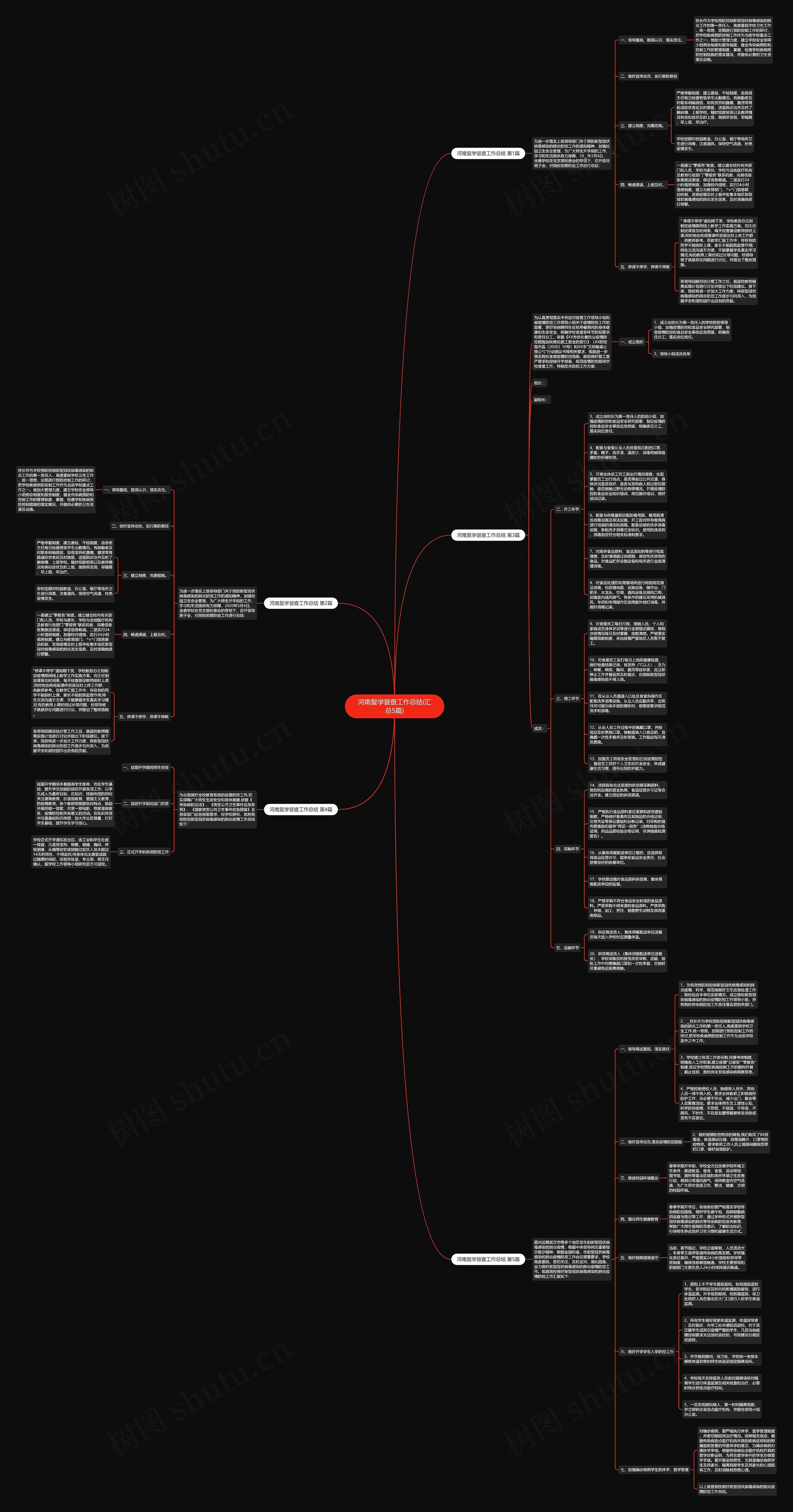 河南复学督查工作总结(汇总5篇)思维导图