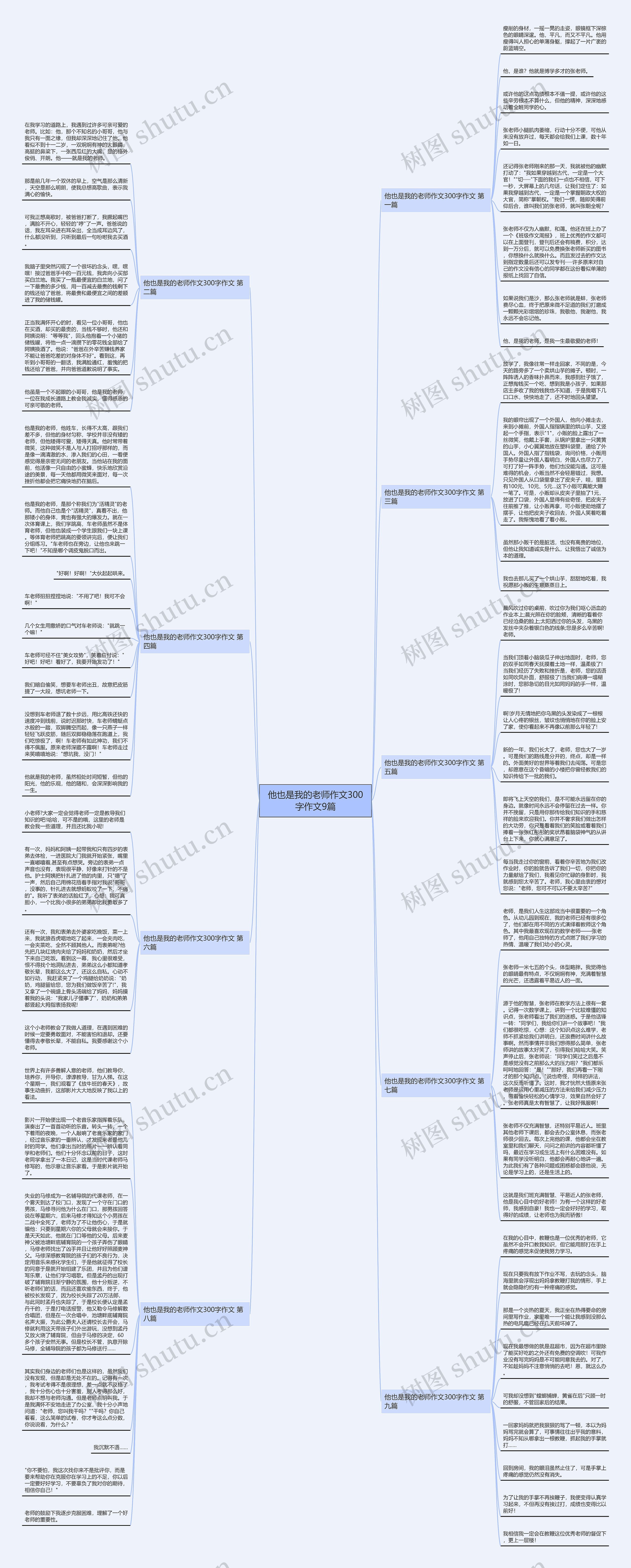 他也是我的老师作文300字作文9篇思维导图