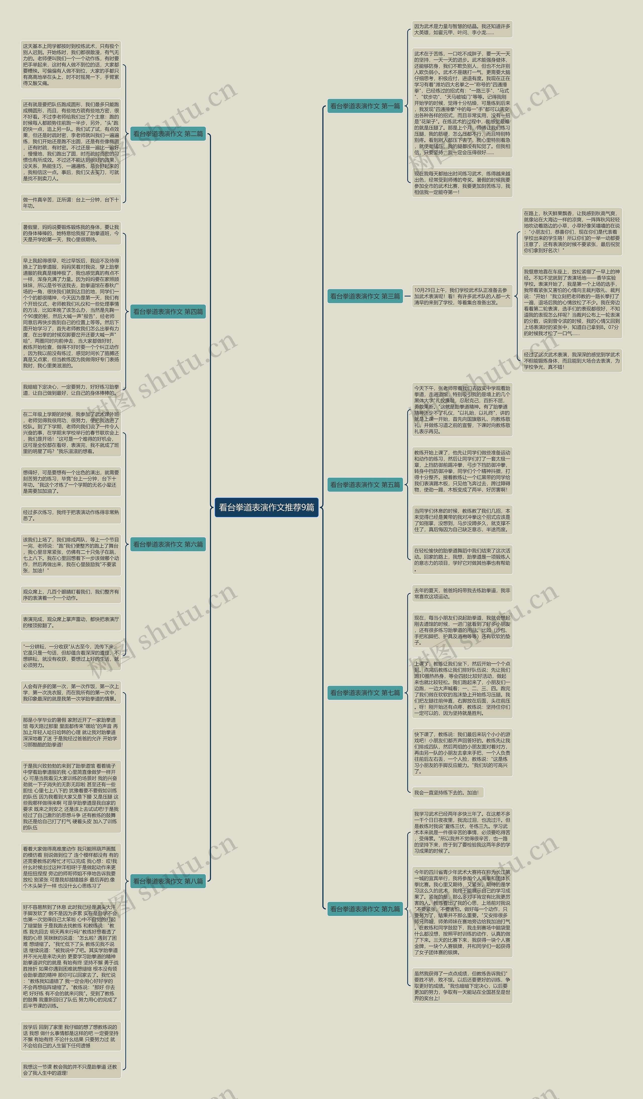 看台拳道表演作文推荐9篇思维导图