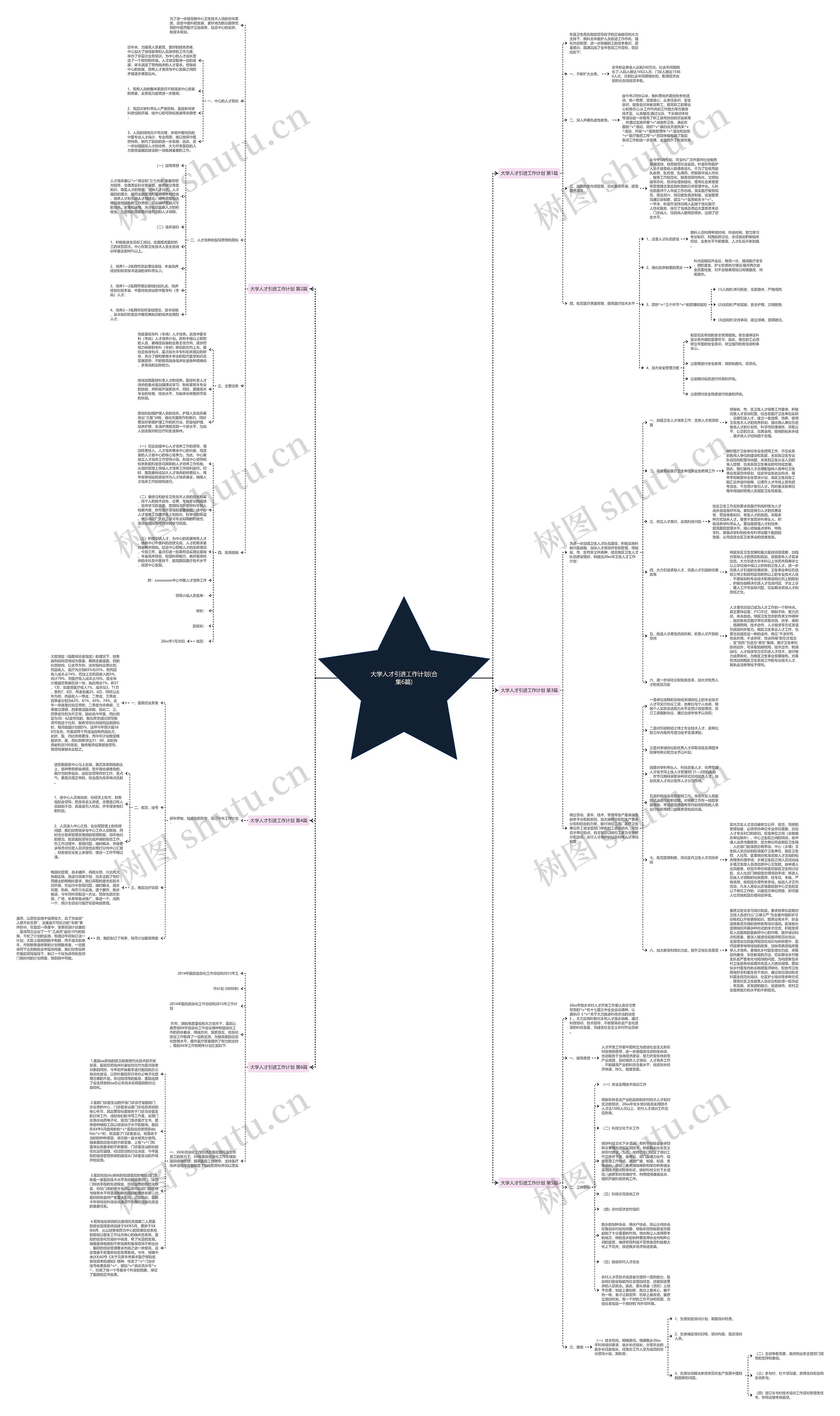 大学人才引进工作计划(合集6篇)思维导图