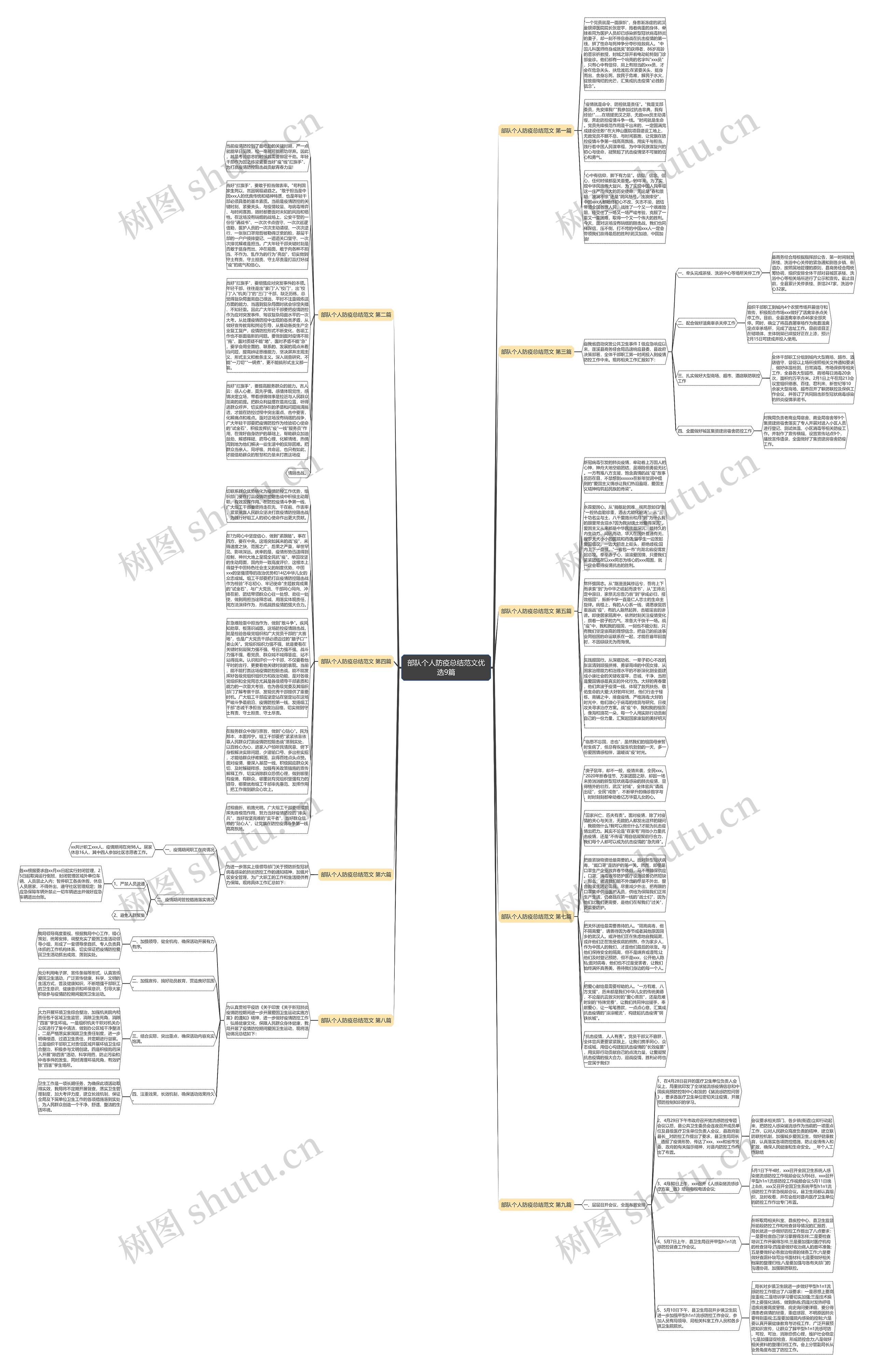 部队个人防疫总结范文优选9篇思维导图