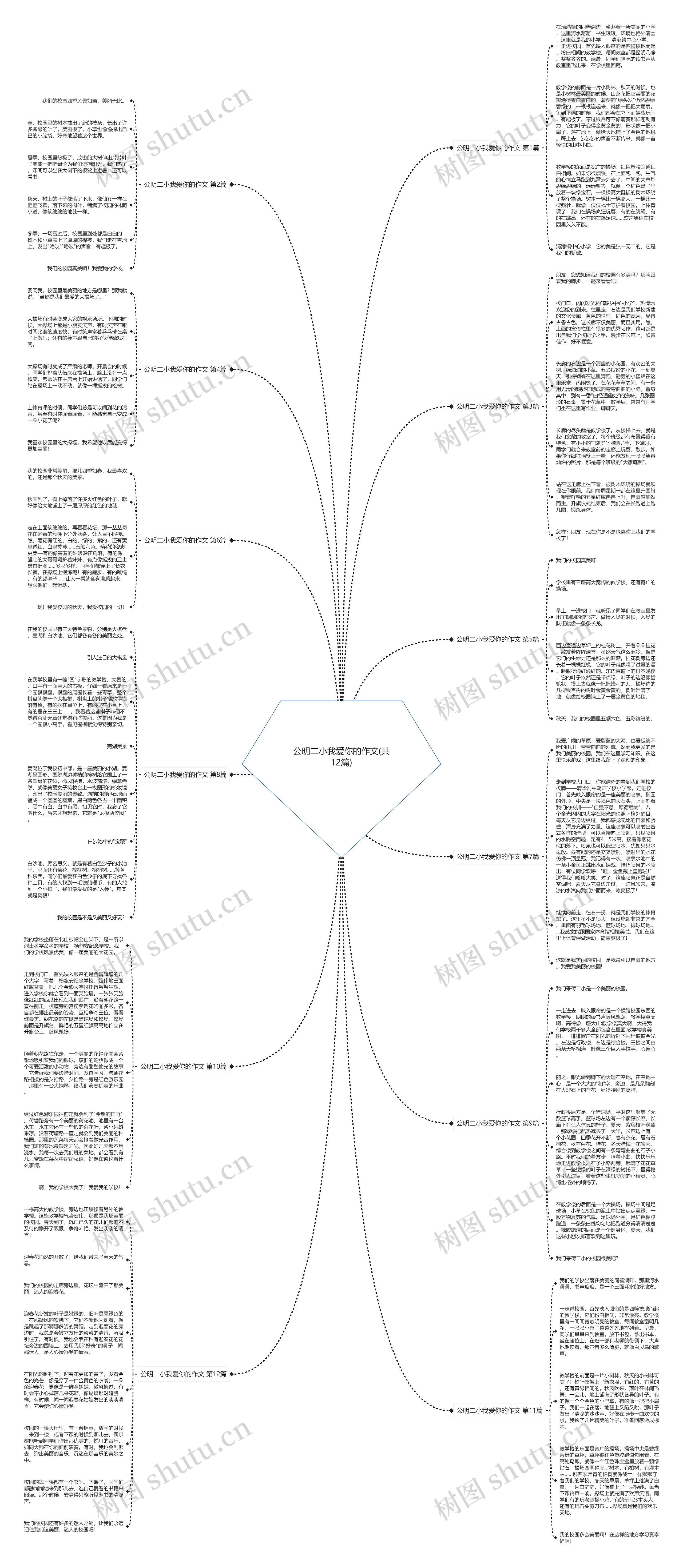 公明二小我爱你的作文(共12篇)思维导图